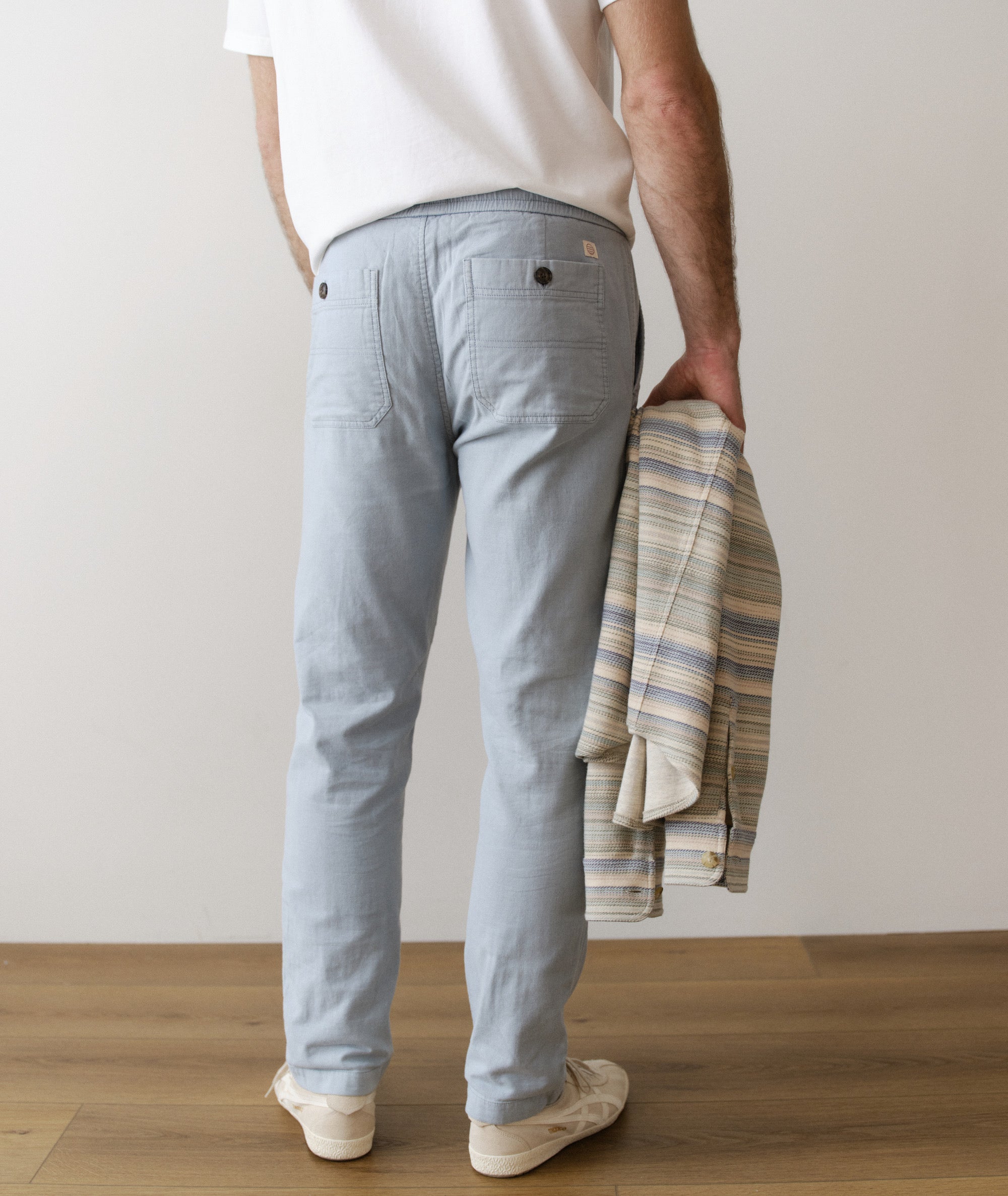 Saturday Slim Straight Stretch Beach Pant Light Blue