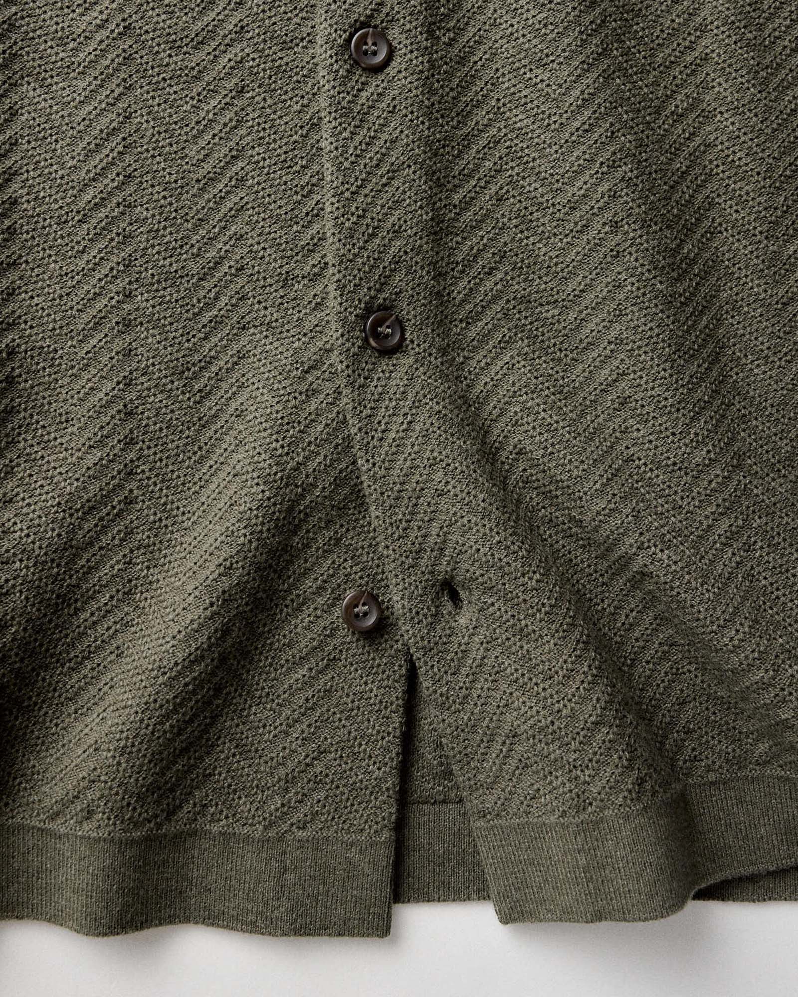 The Button Down Polo Cilantro Herringbone