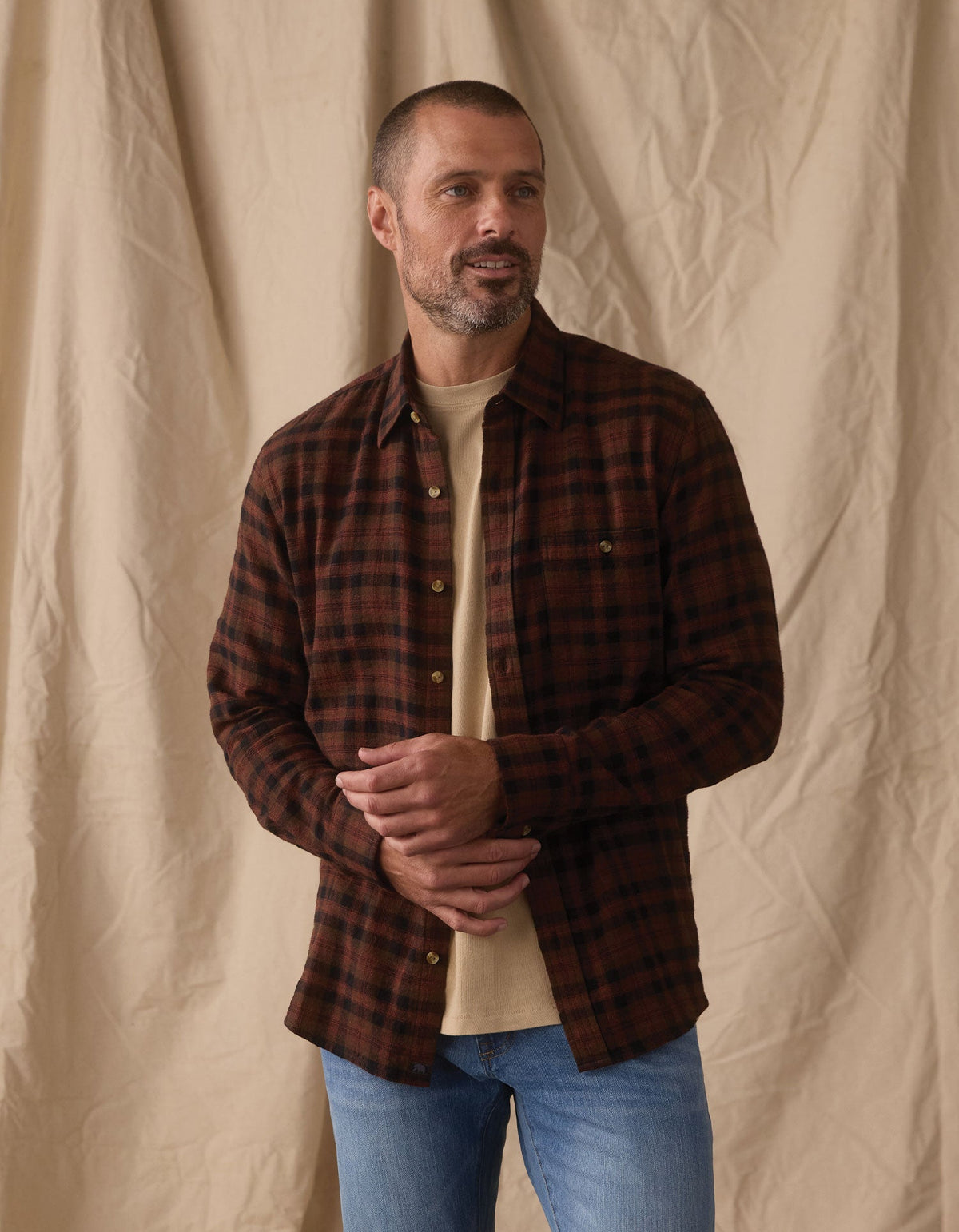 Hudson Double Brushed Flannel Cocoa Plaid