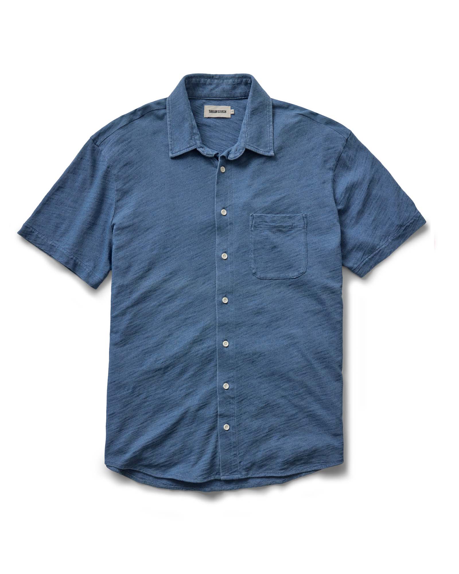 The Short Sleeve California Washed Indigo Slub