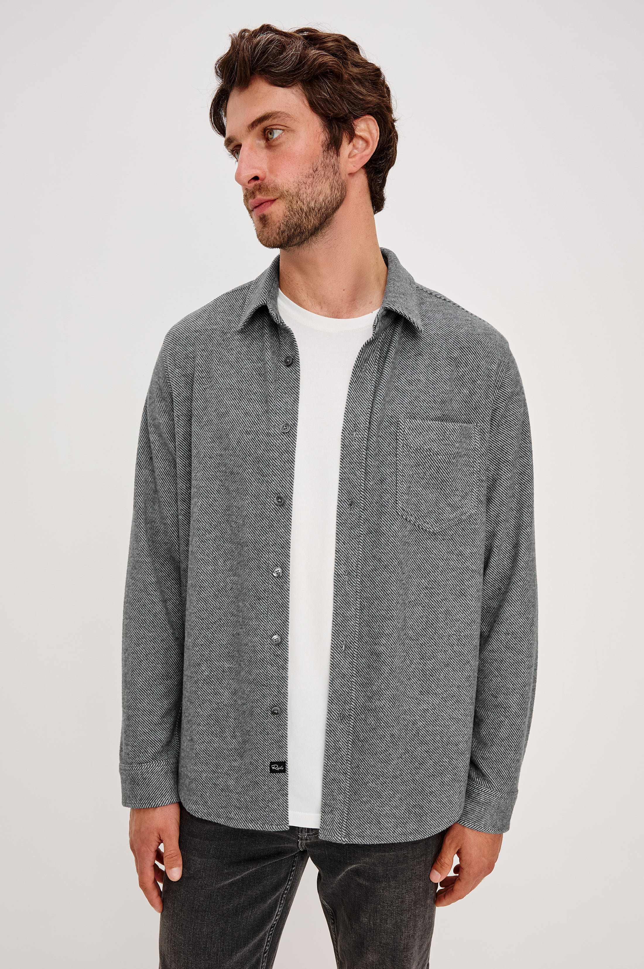 Hawke Shirt Jacket Charcoal Twill