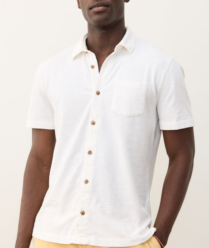 Vintage Heavy Slub Button Down White