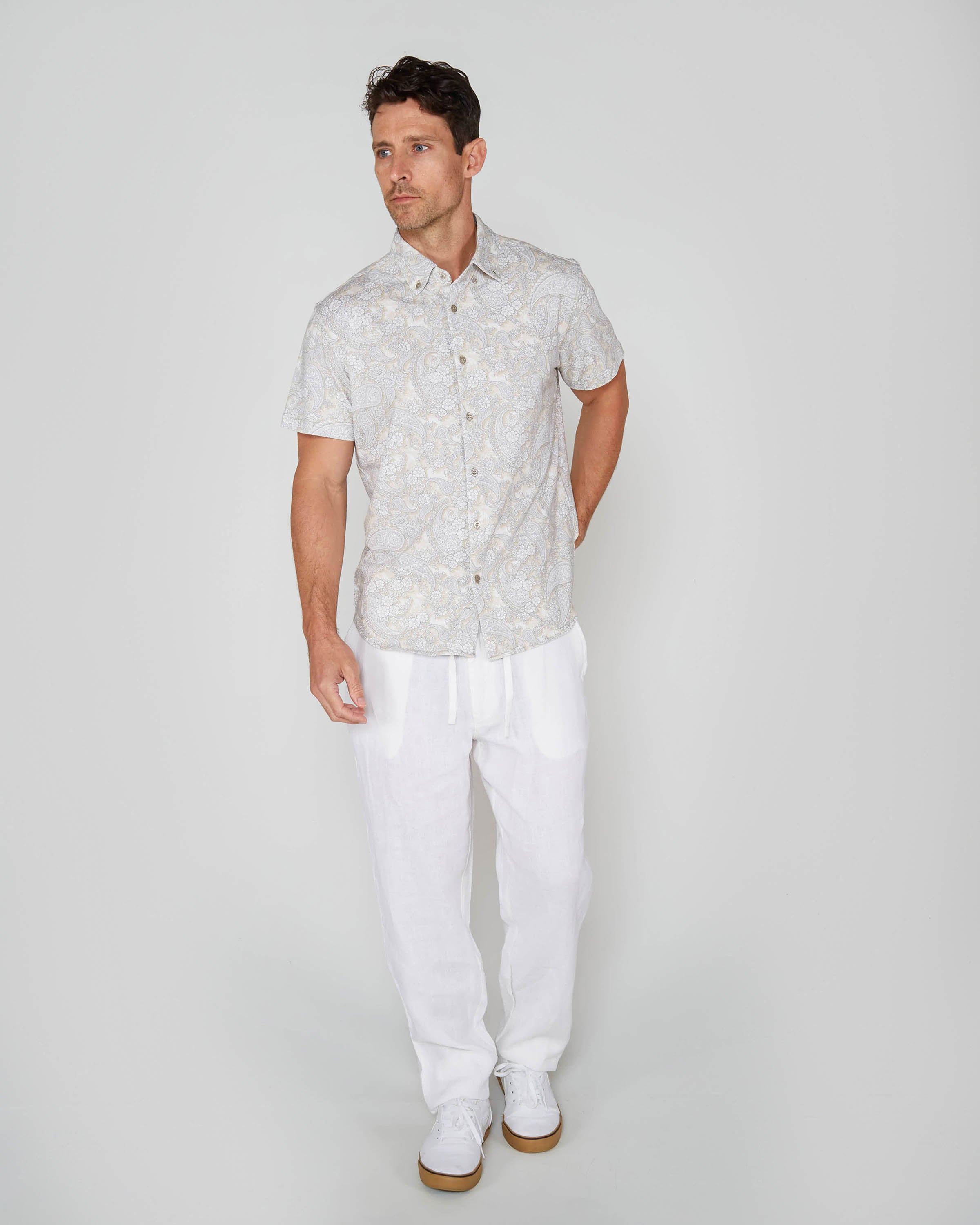 Todd Paisley Romance Shirt Paisley Romance Ivory