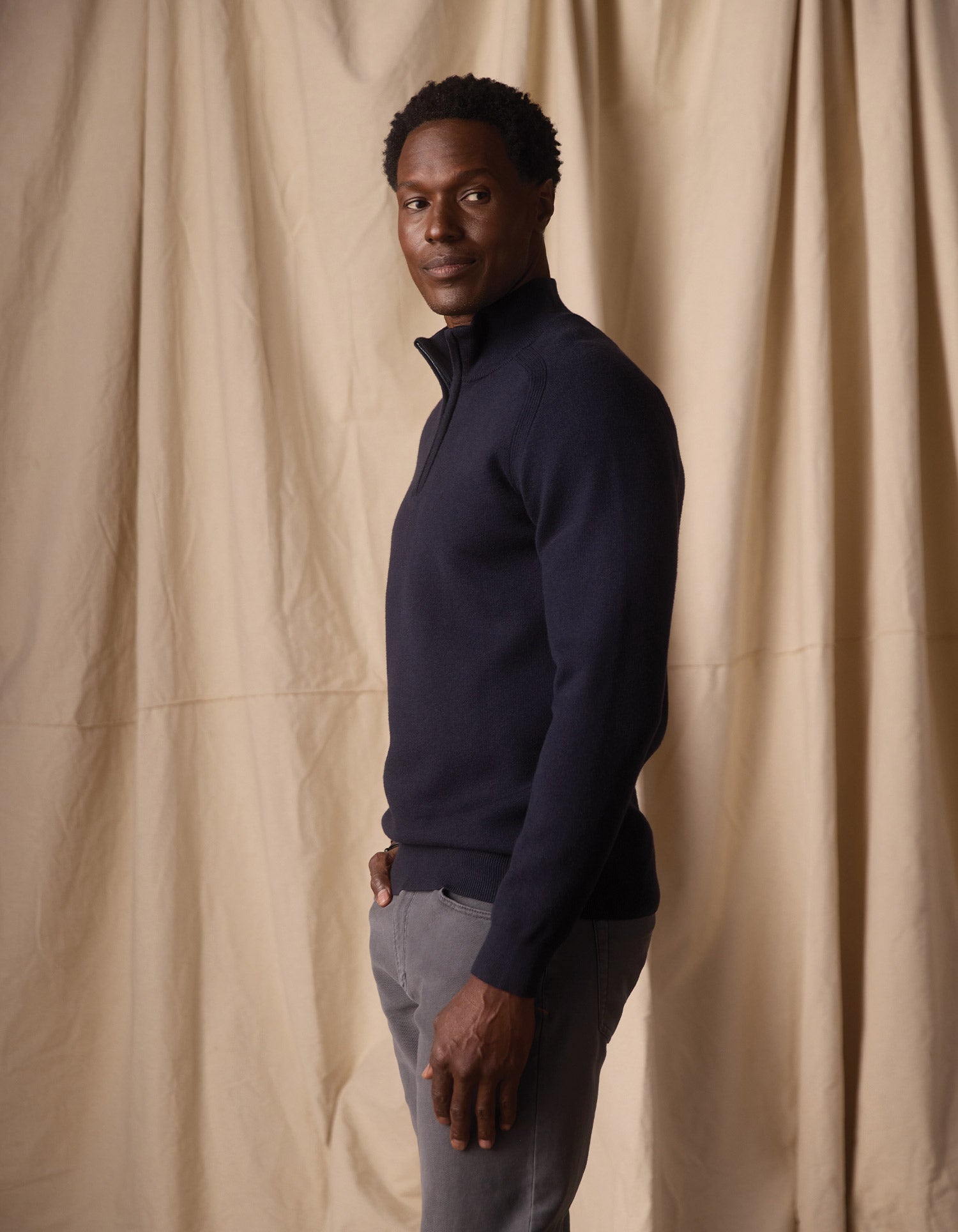 Coopers Landing Quarter Zip Navy