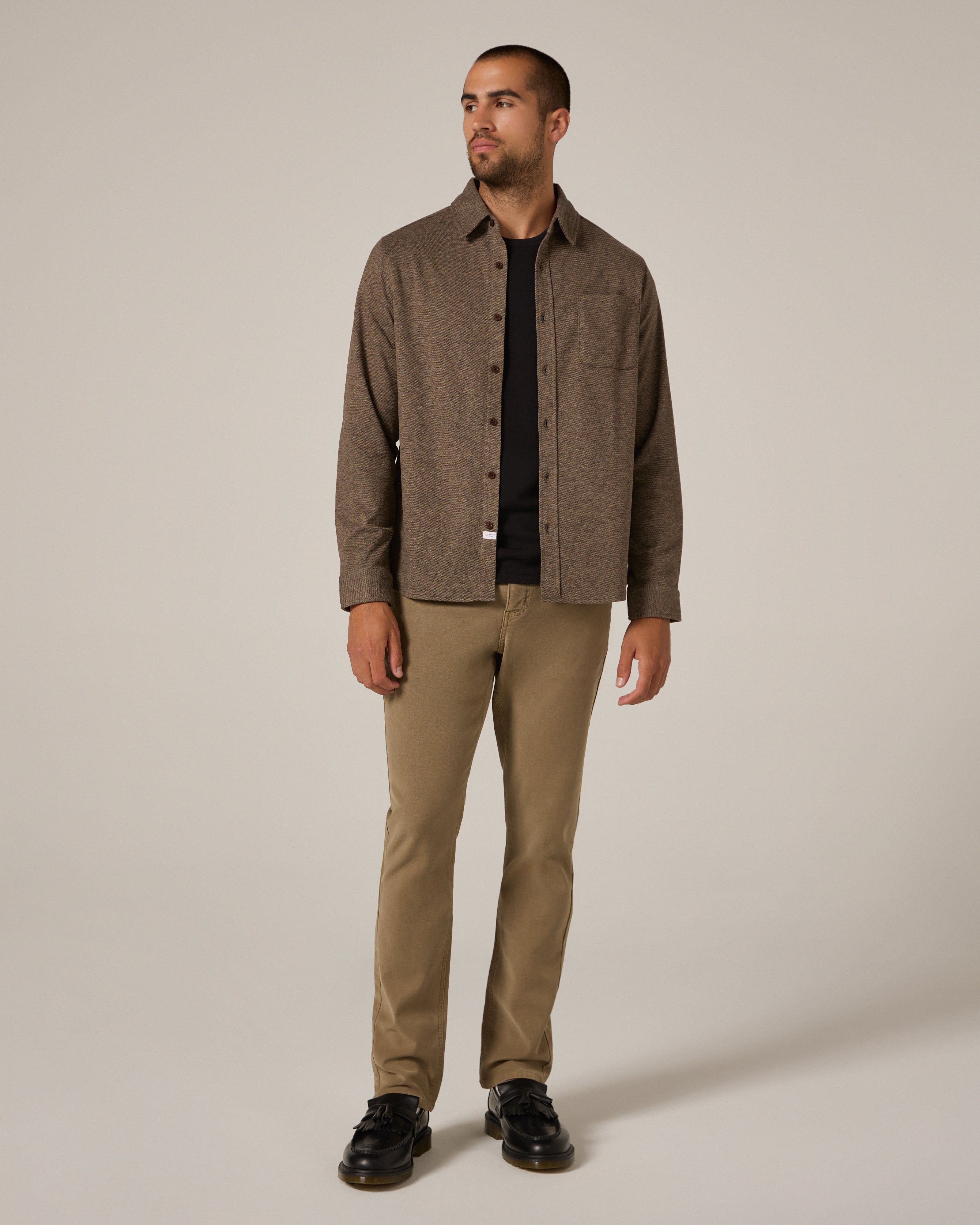 Generation Marled Knit Shirt Brown