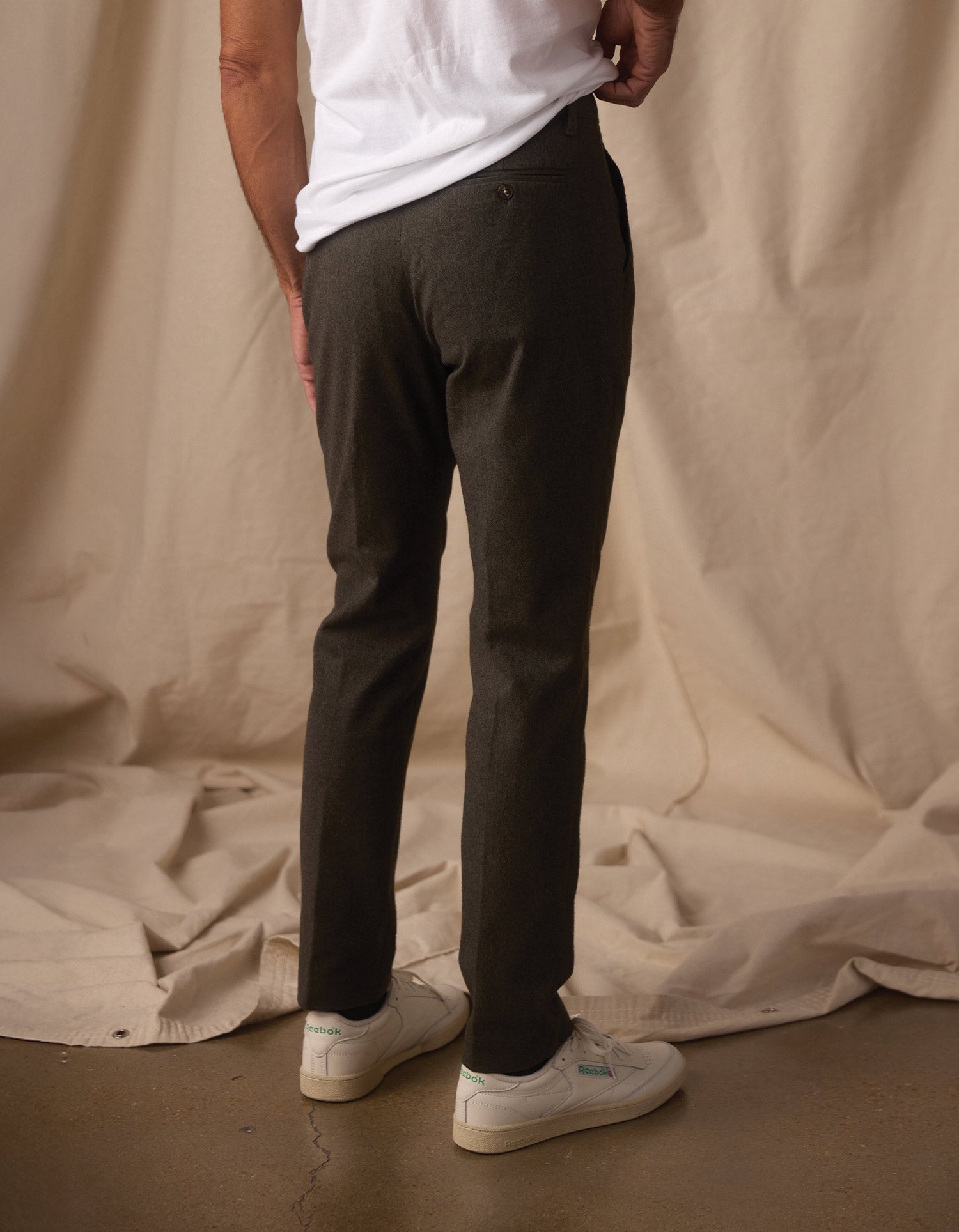 Stretch Suiting Trouser Dark Olive