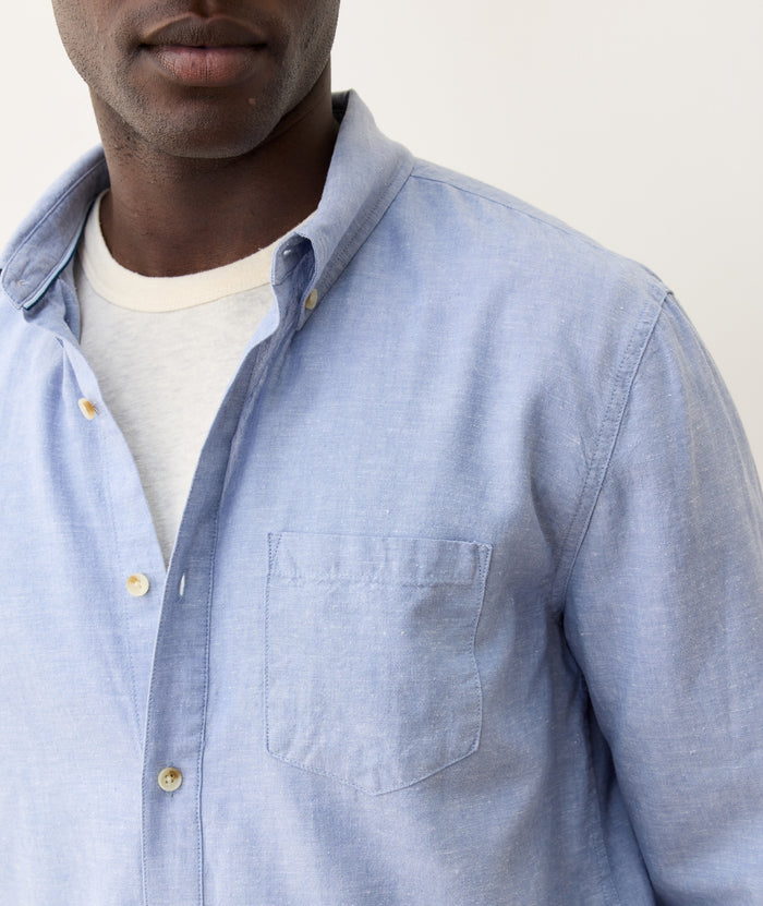Long Sleeve Better-Than-Linen Shirt Chambray