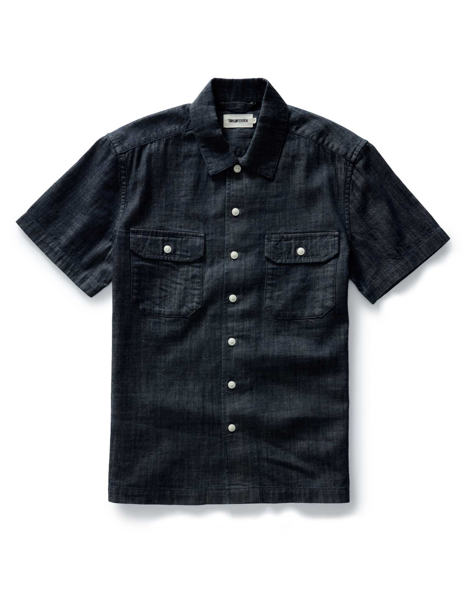 The Short Sleeve Mechanic Shirt Rinsed Indigo Denim