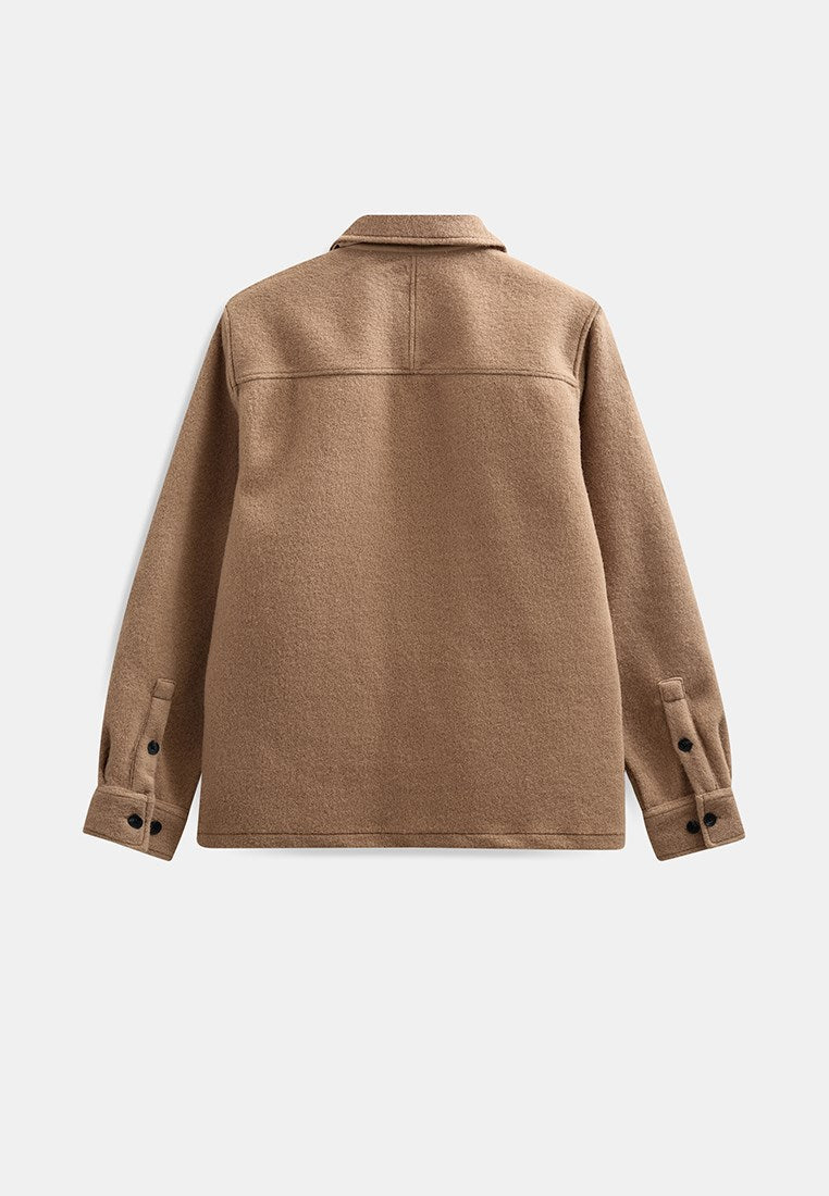 Akoscar Boiled Wool Overshirt Tiger's Eye