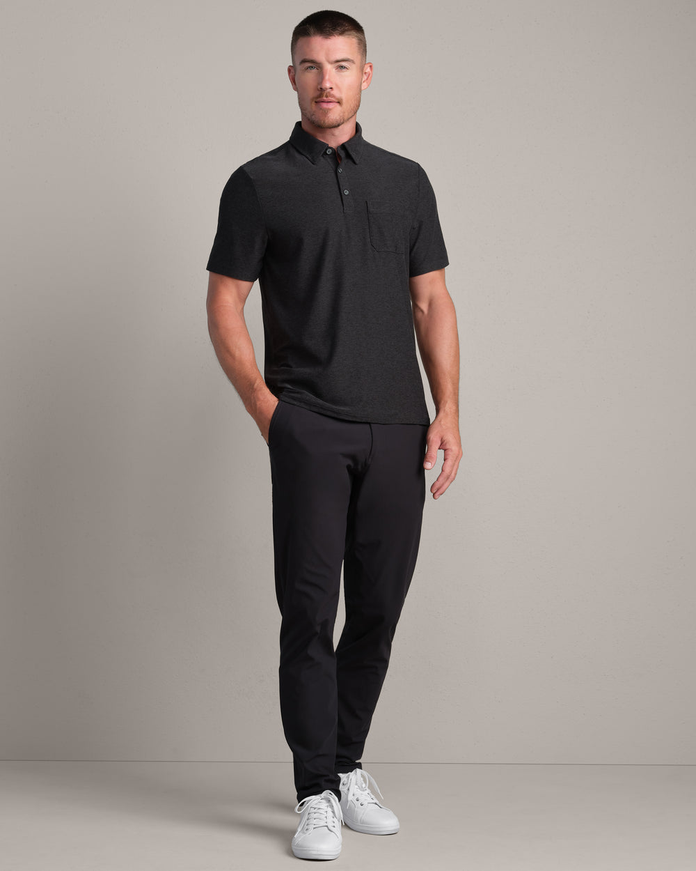 WFH Polo True Black Heather