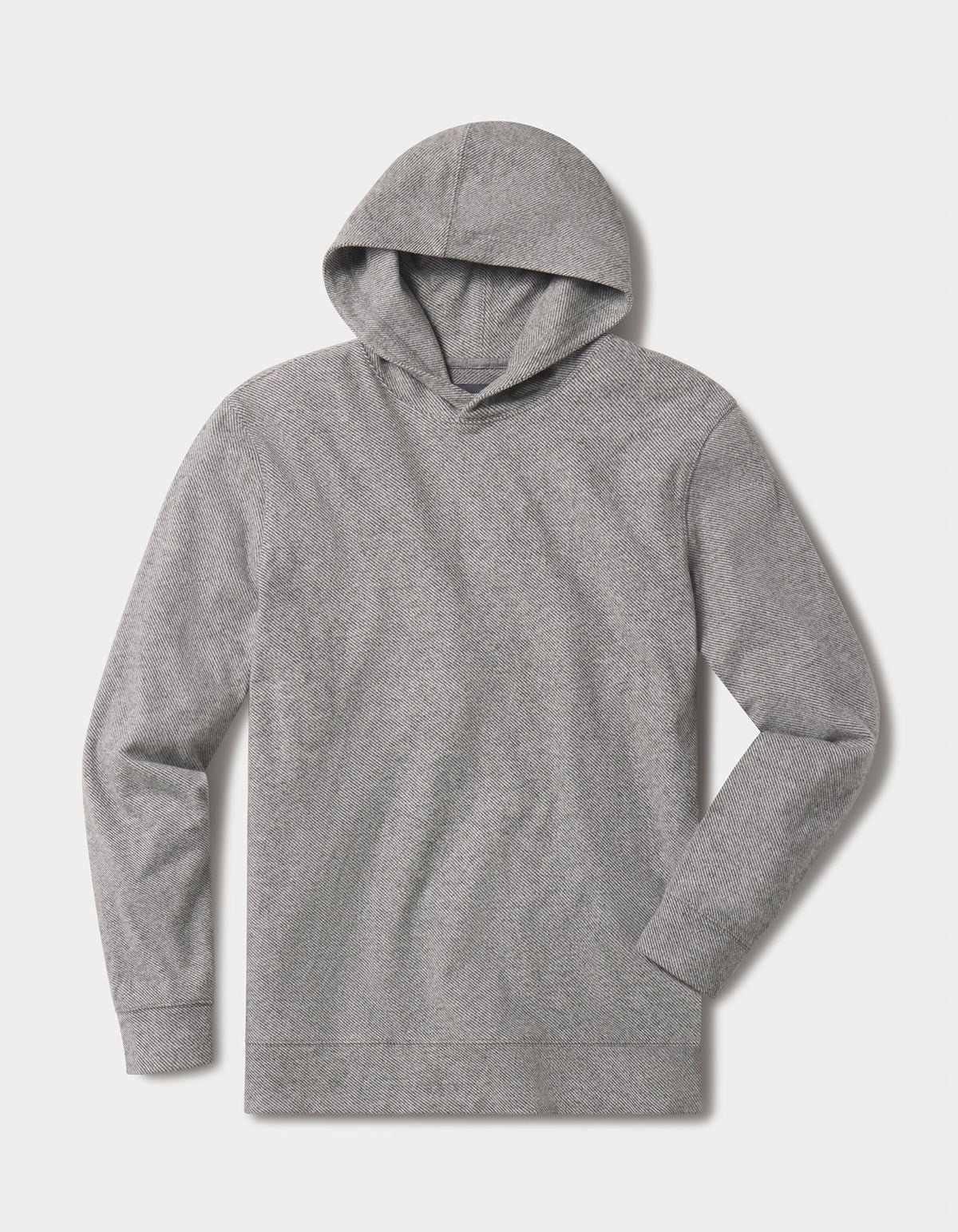 Brushed Textured Knit Hoodie Graphite
