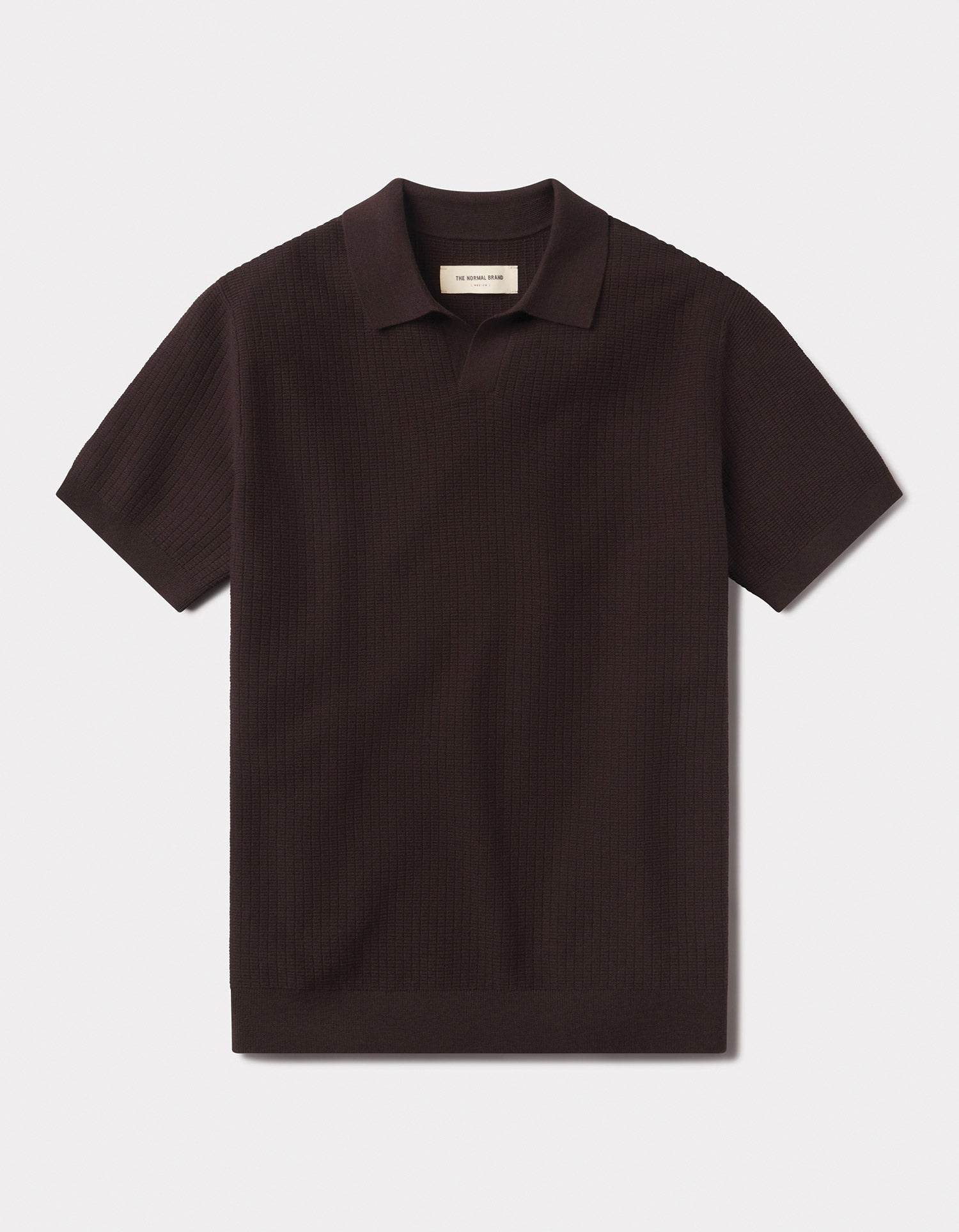 Breezeknit Short Sleeve Polo Dark Brown