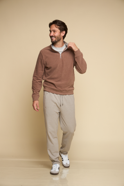 Northend Qtr Zip Cocoa