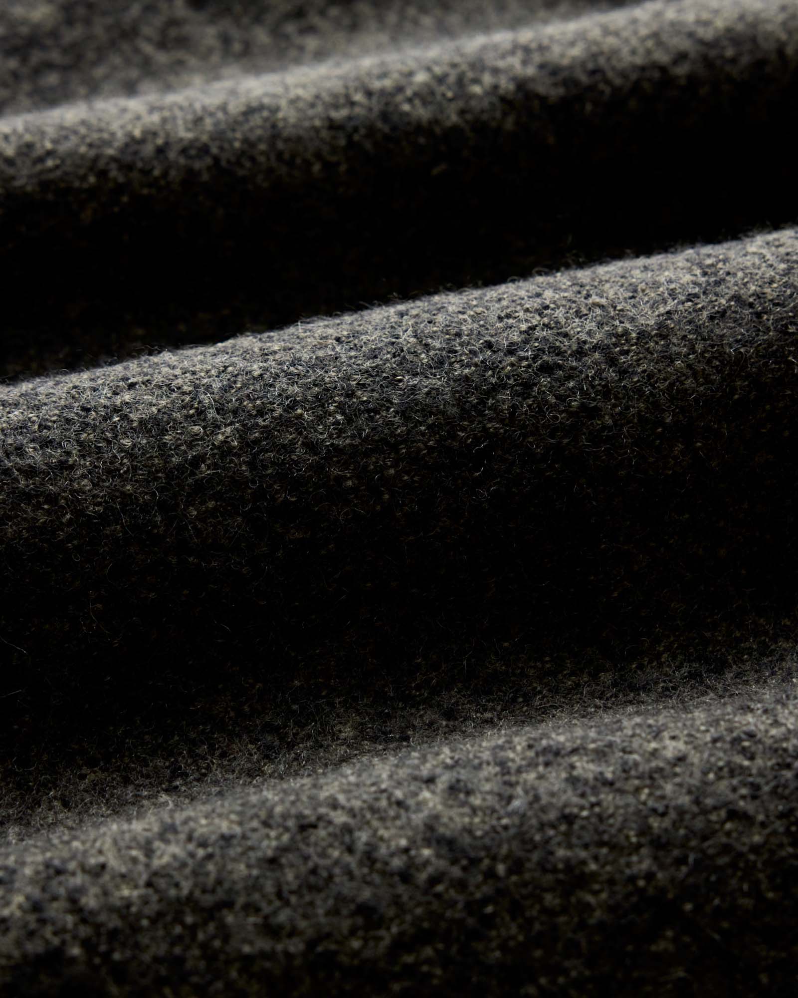 The Connor Overshirt in Boucle Heather Olive