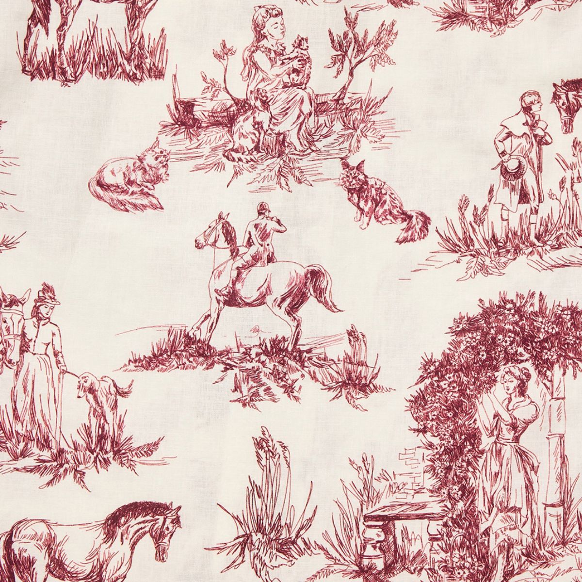 Bordeaux Cuban Collar Shirt Bordeaux Print