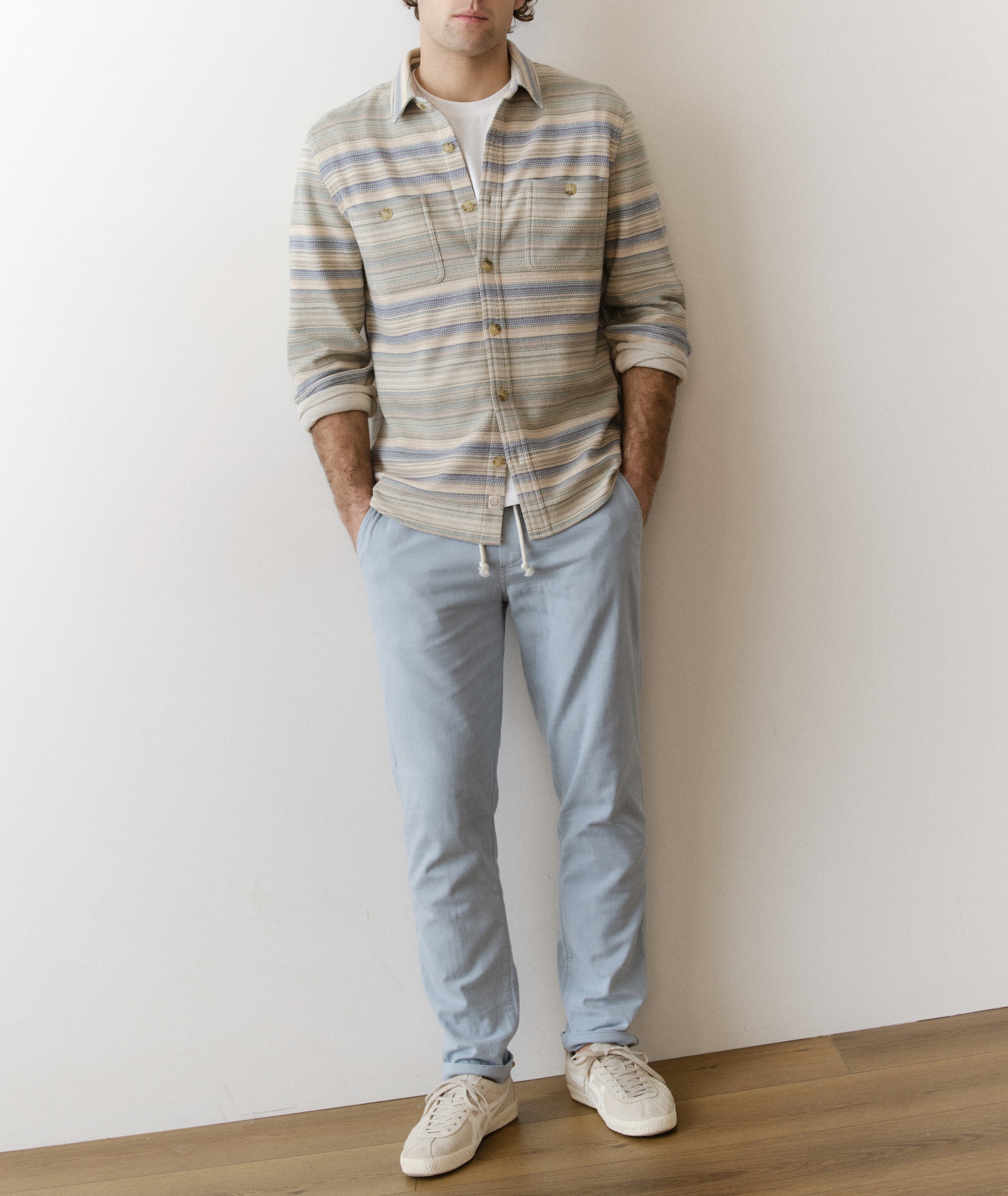 Saturday Slim Straight Stretch Beach Pant Light Blue