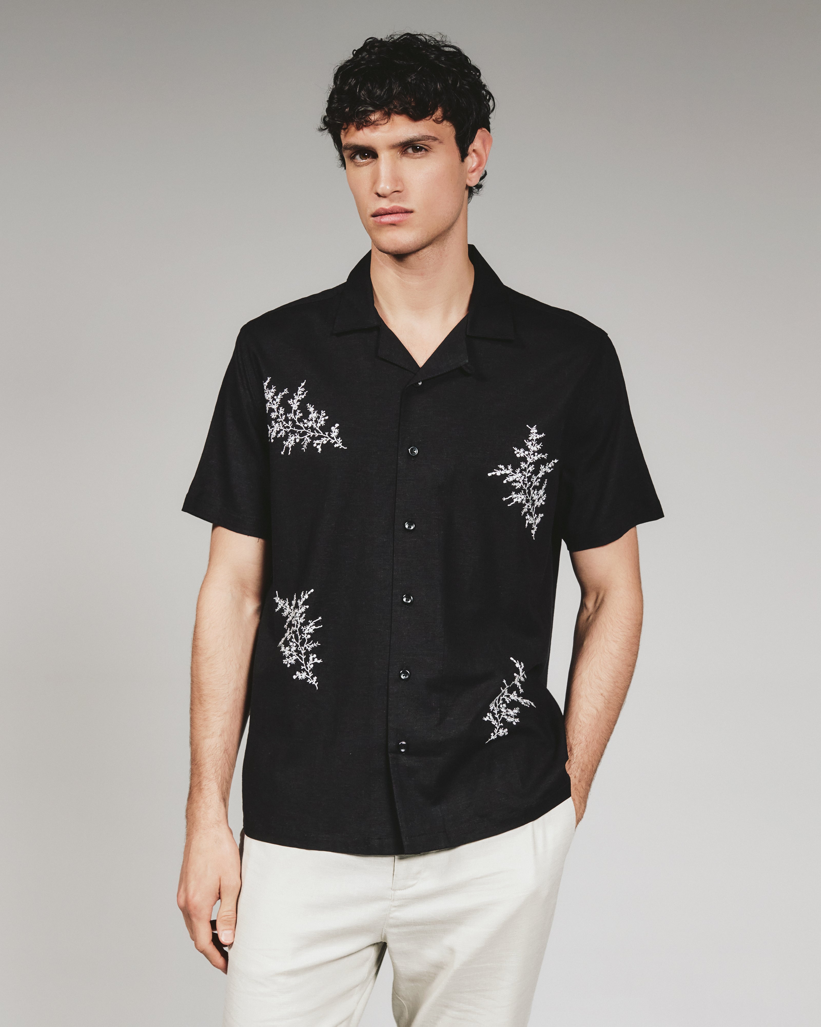 Heath Camp Shirt Black