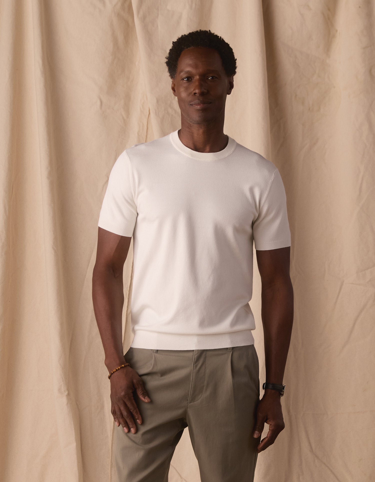 Taylor Sweater Tee White