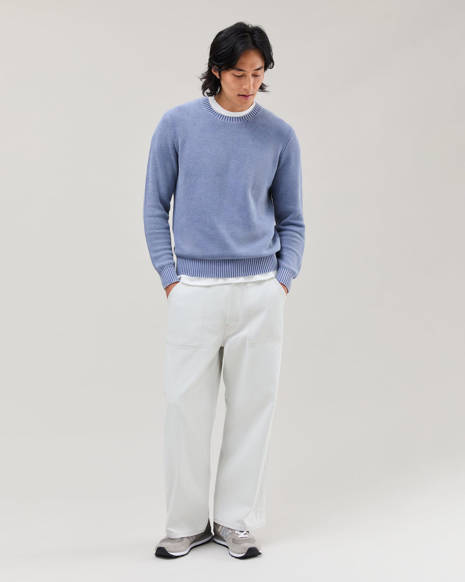 Dune Open Knit Sweater Vintage Indigo