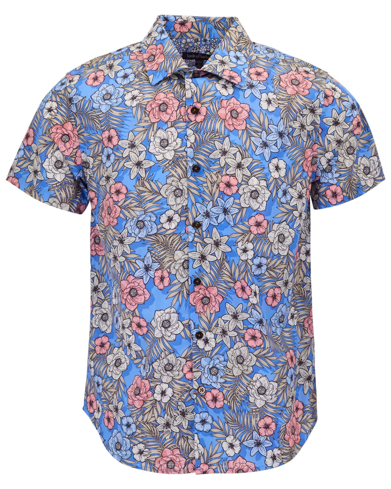 Scott Tropical Mix Button Up Royal