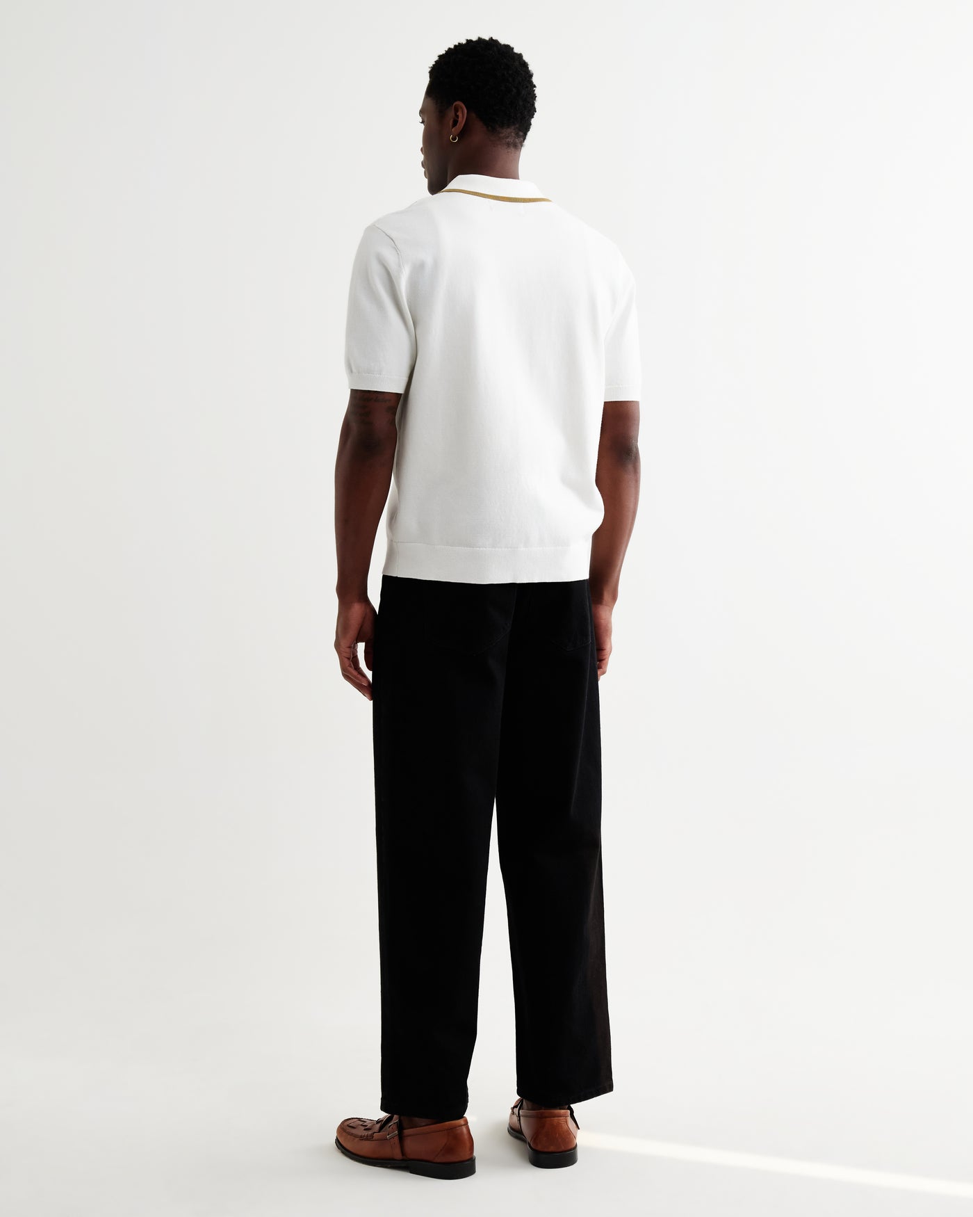 Tellaro Shirt in Retro Embroidery Ecru/Blue