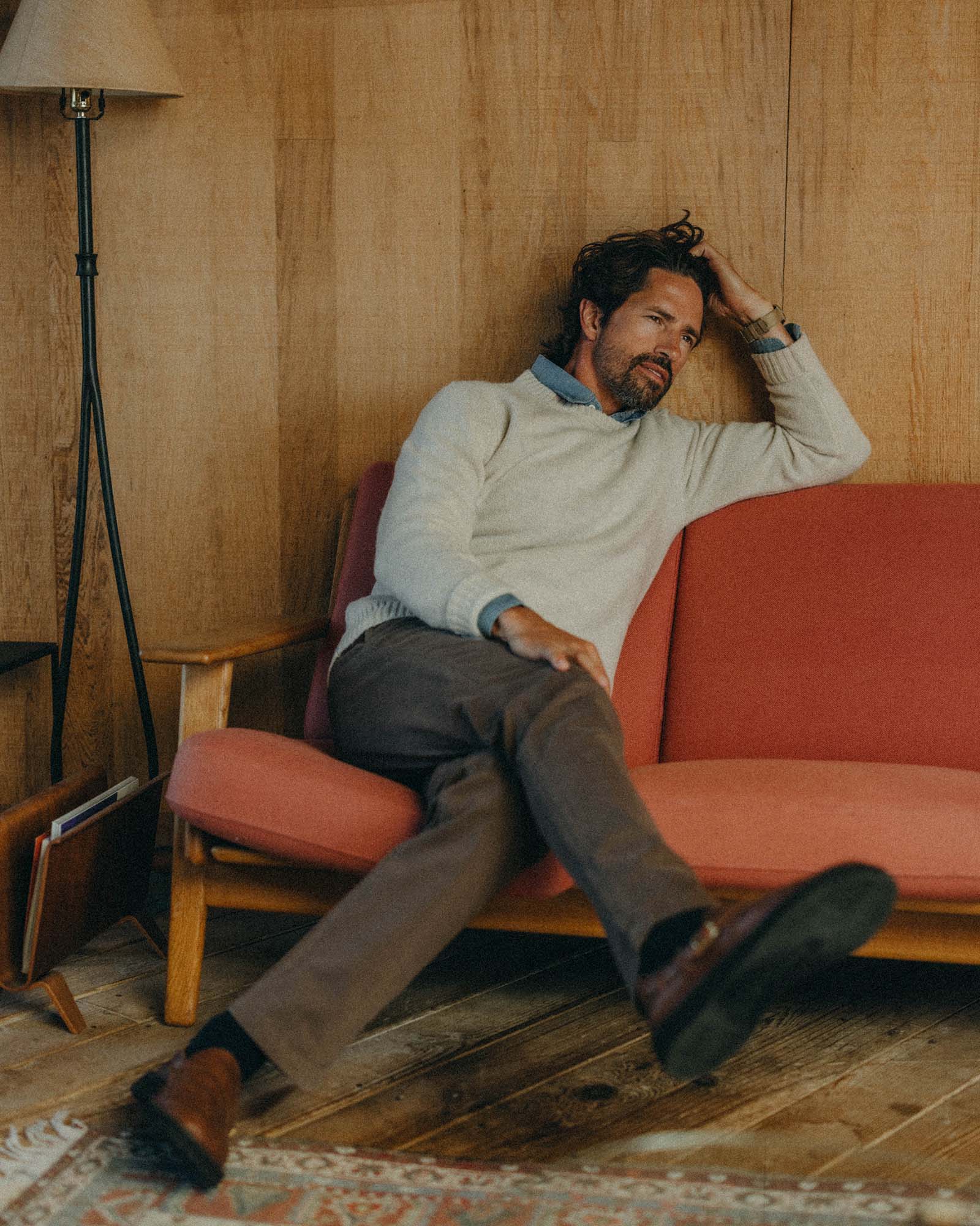 The Eastmoor Sweater in Wool Heather Ivory