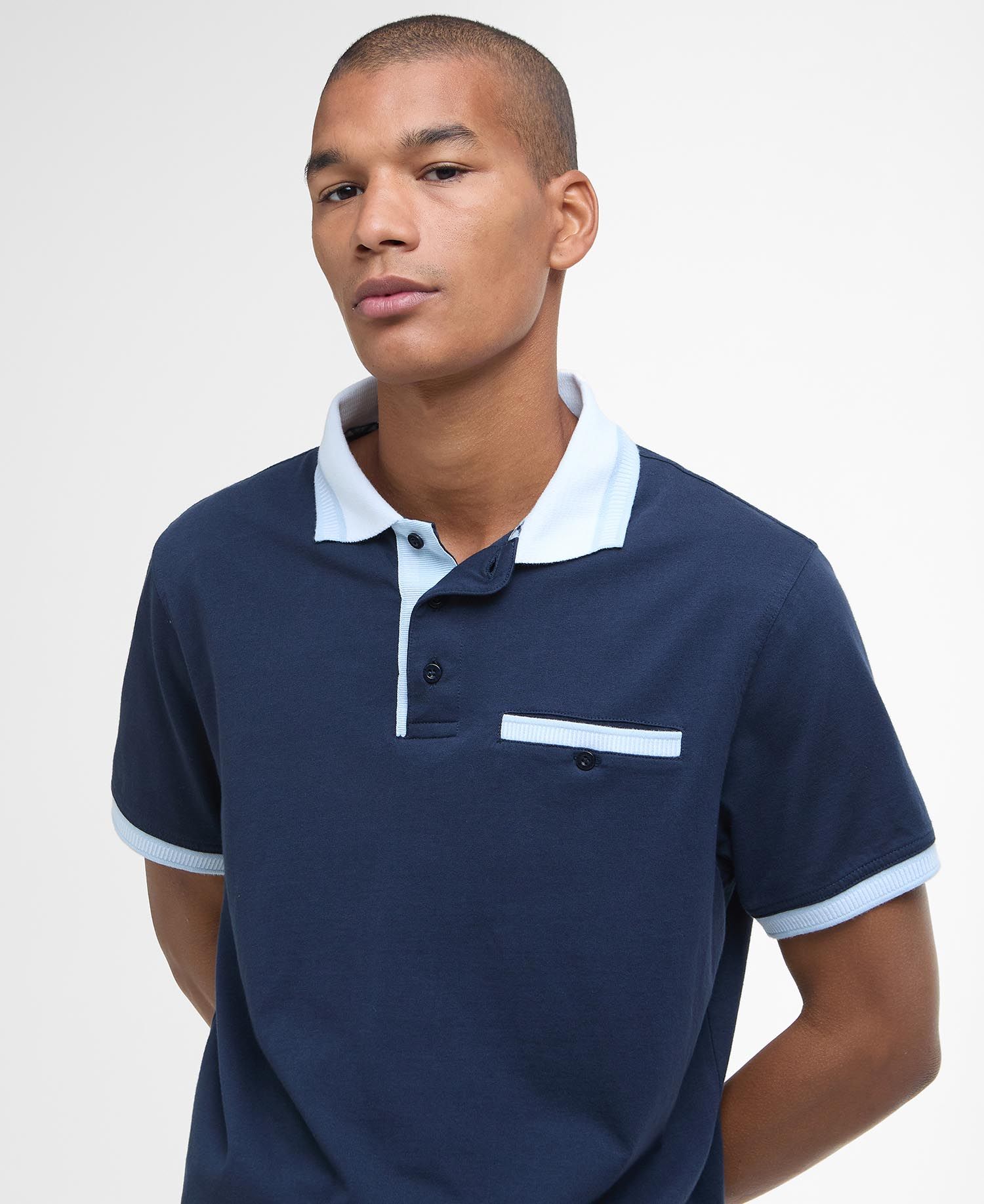 Thurne Tipped Polo Navy