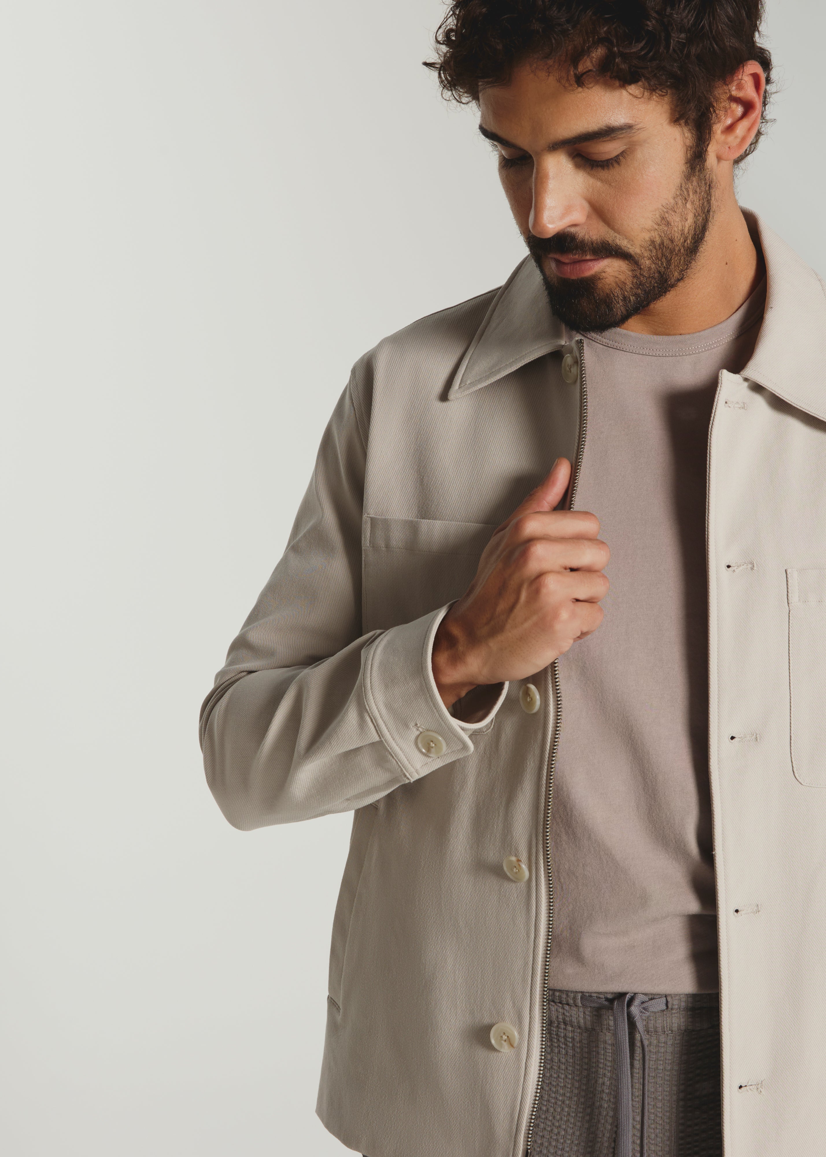 Baron Button Front Jacket Bone