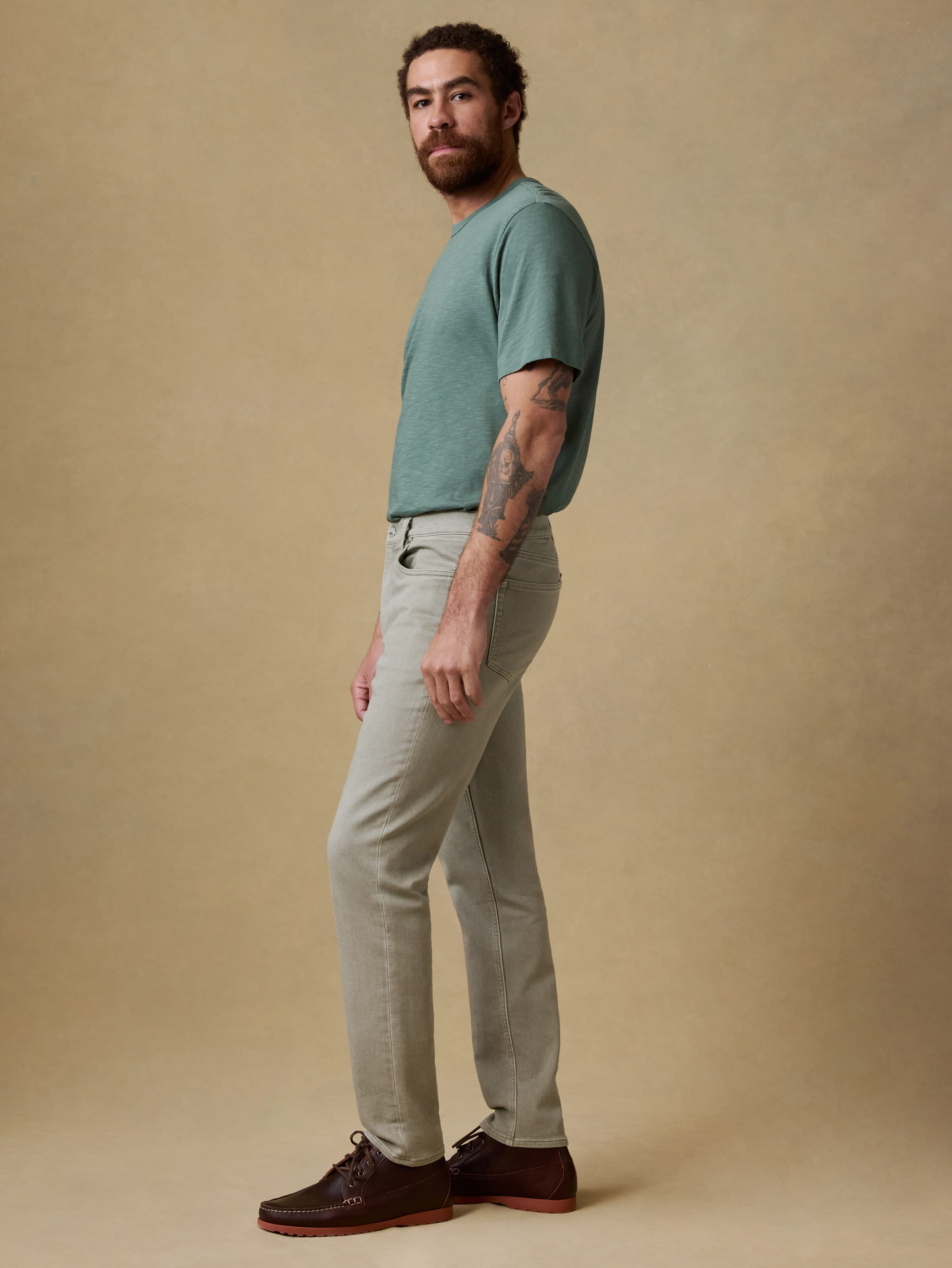 Stretch Terry 5 Pocket Coastal Sage