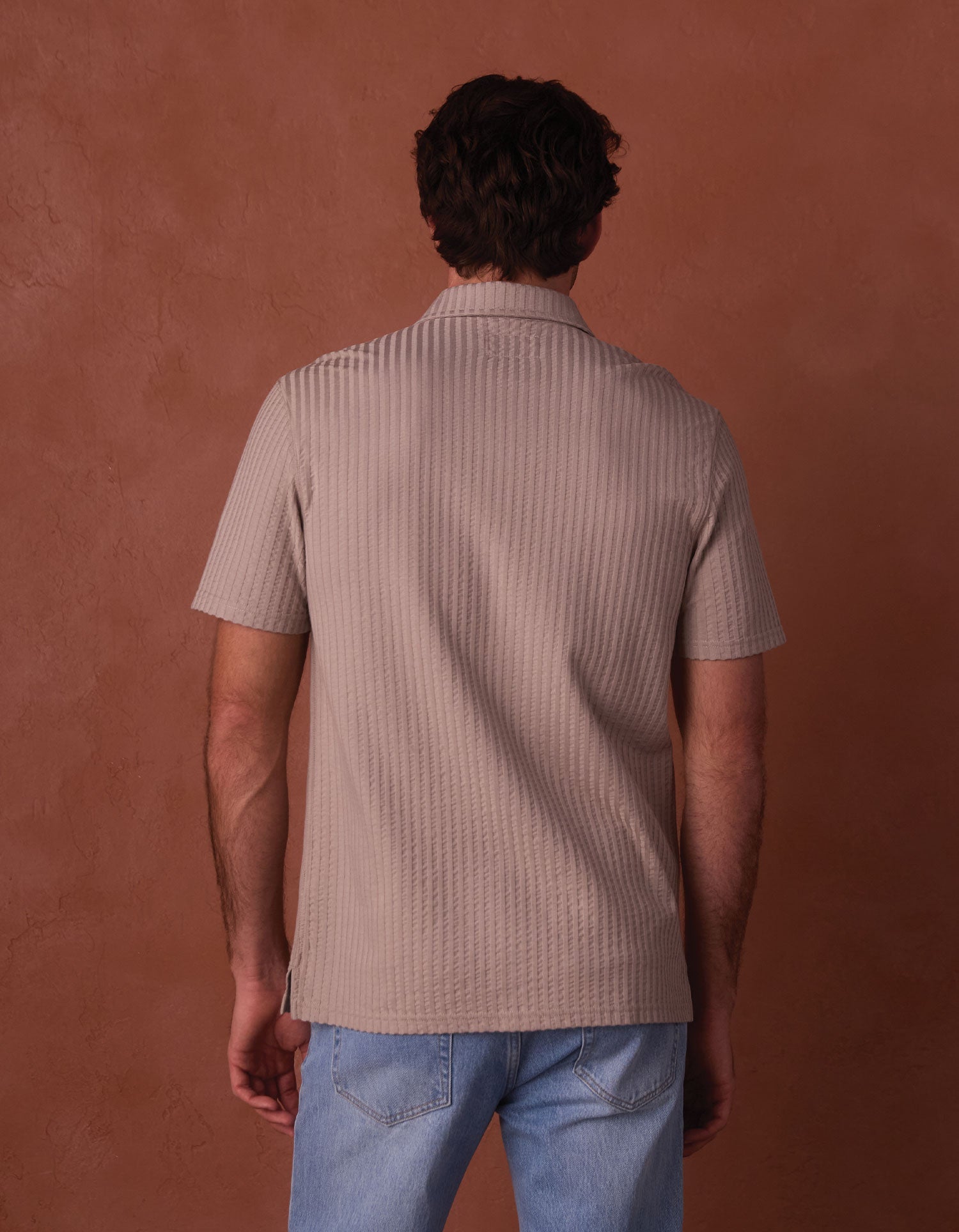 Knit Getaway Button Up Taupe