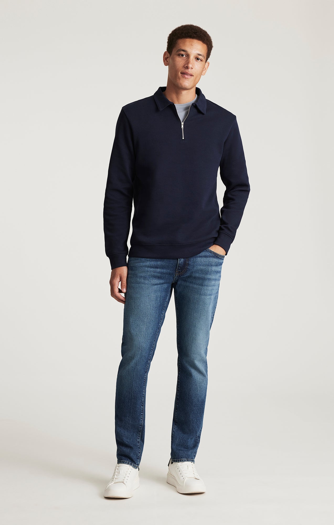 Marcus Slim Straight Leg Mid Classic Blue