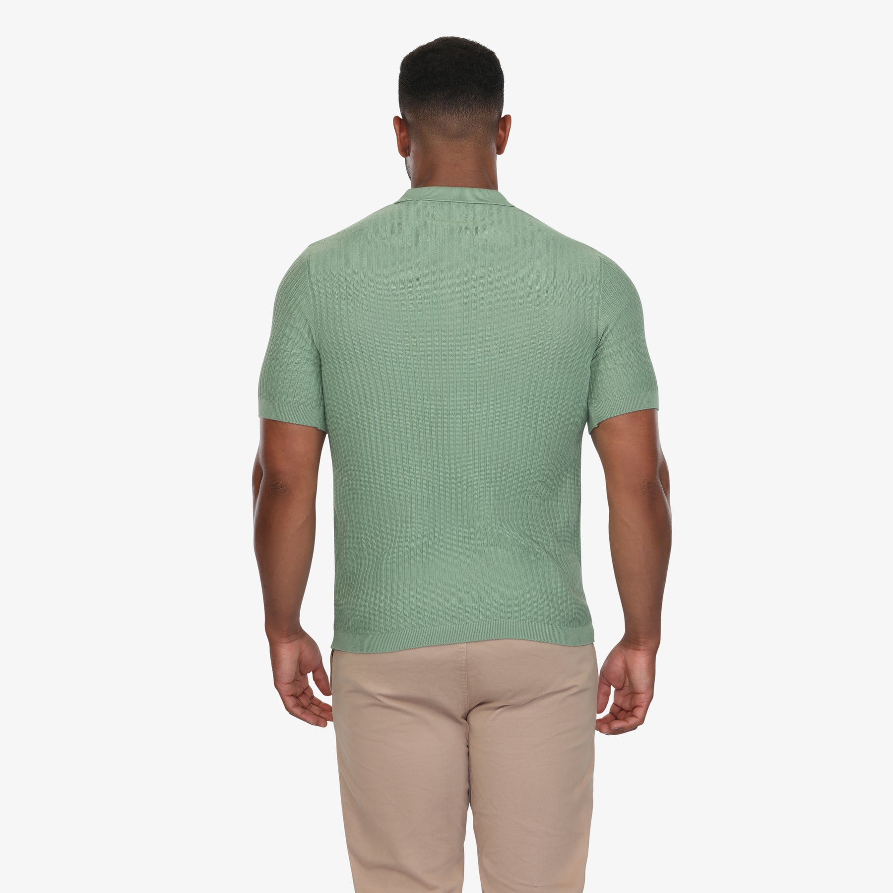 Textured Knit Polo Grass