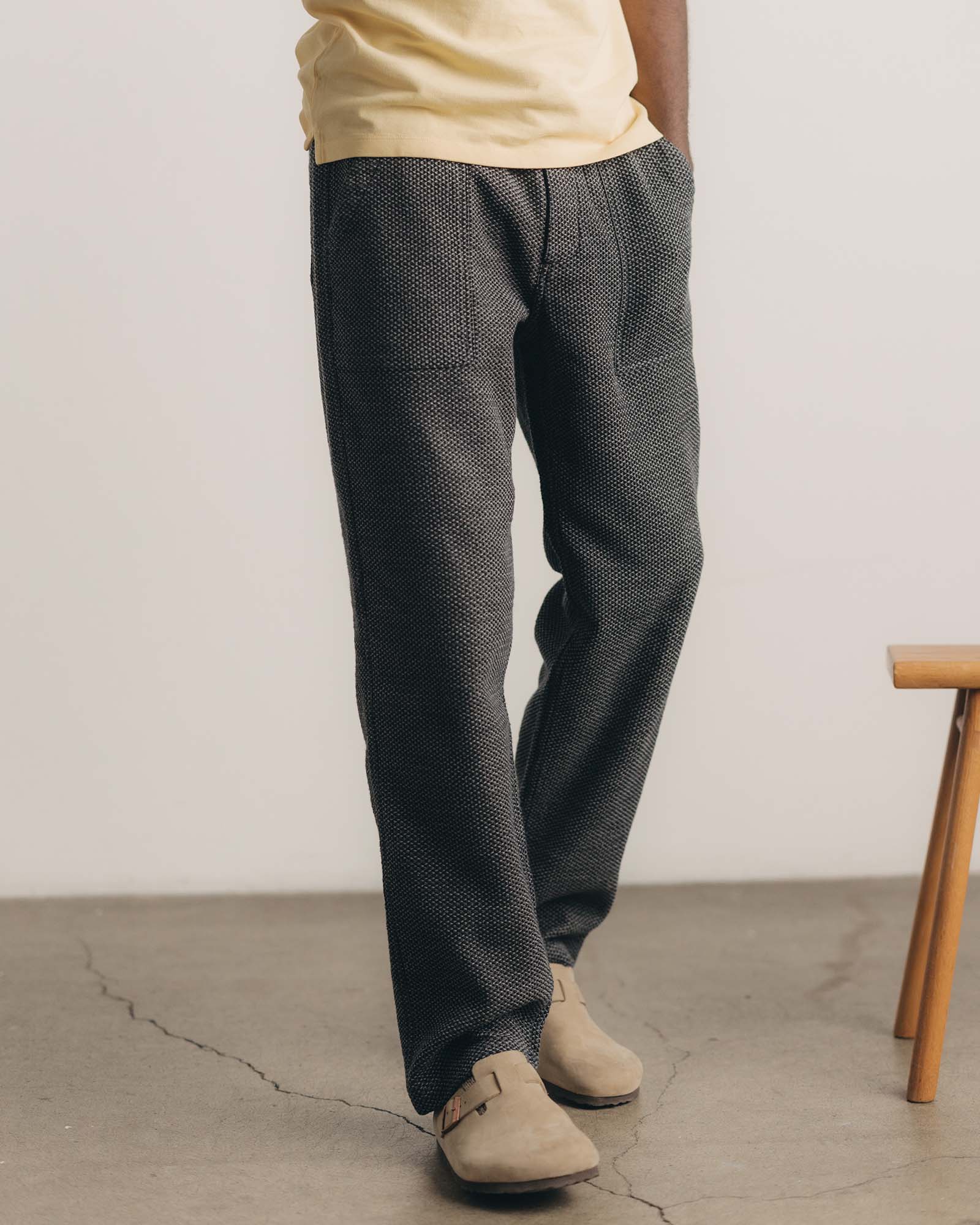 The Breakwater Pant Charcoal Sashiko