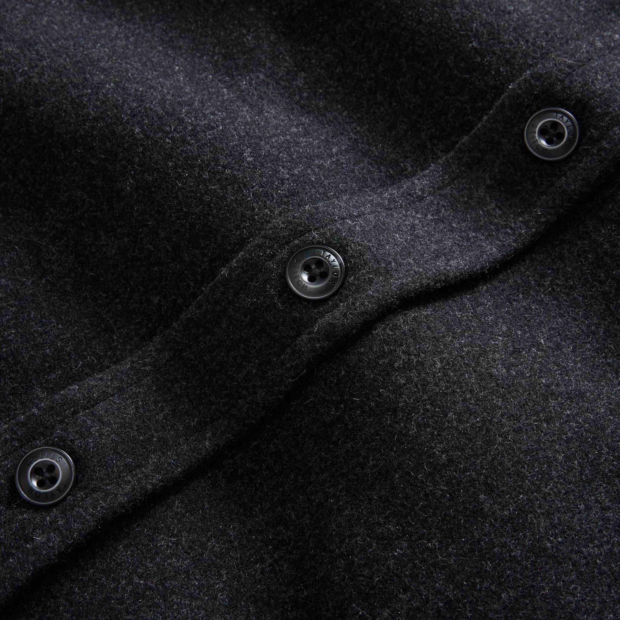 The Maritime Shirt Jacket in Wool Heather Charcoal