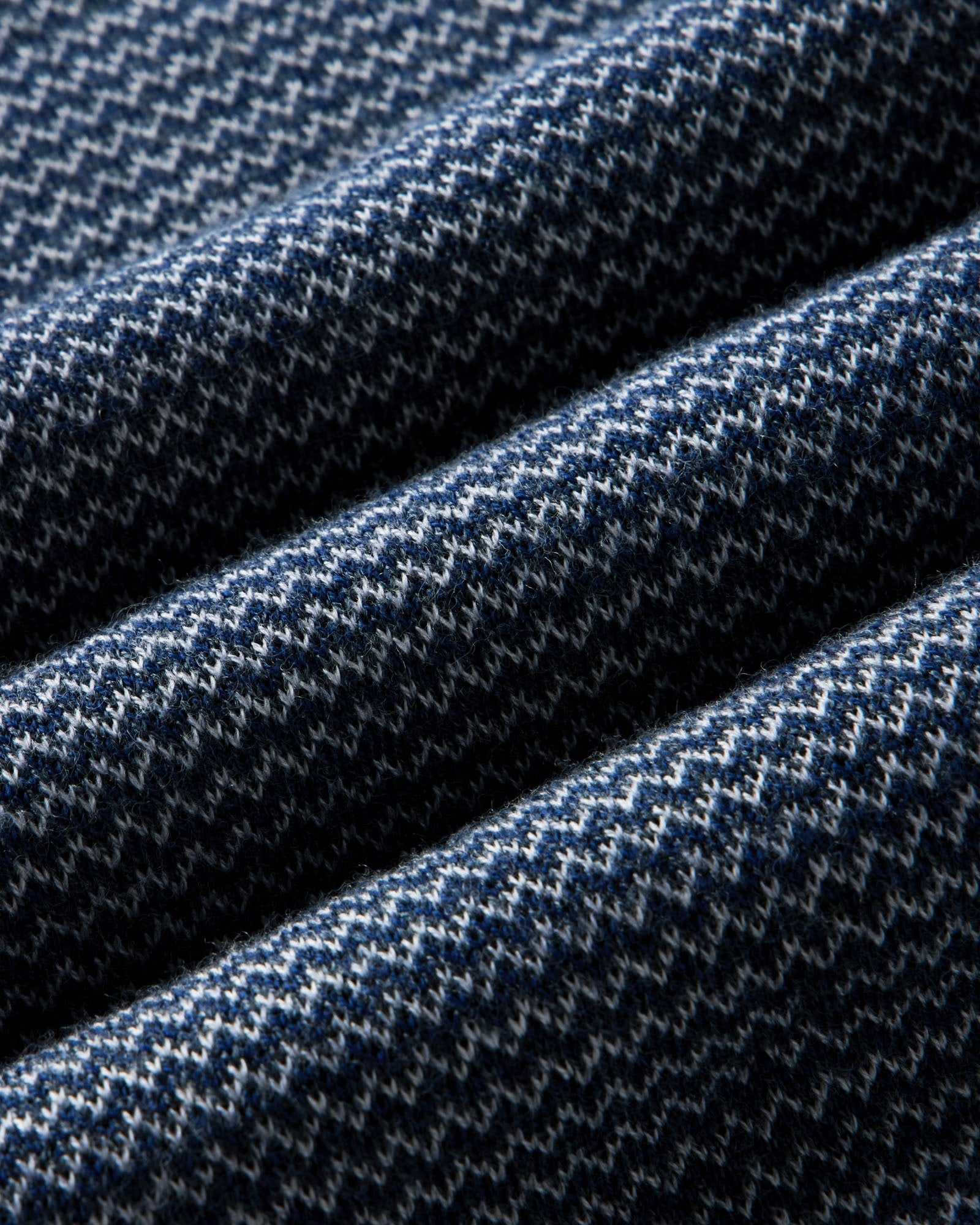 The Newton Merino Sweater Polo Navy Birdseye