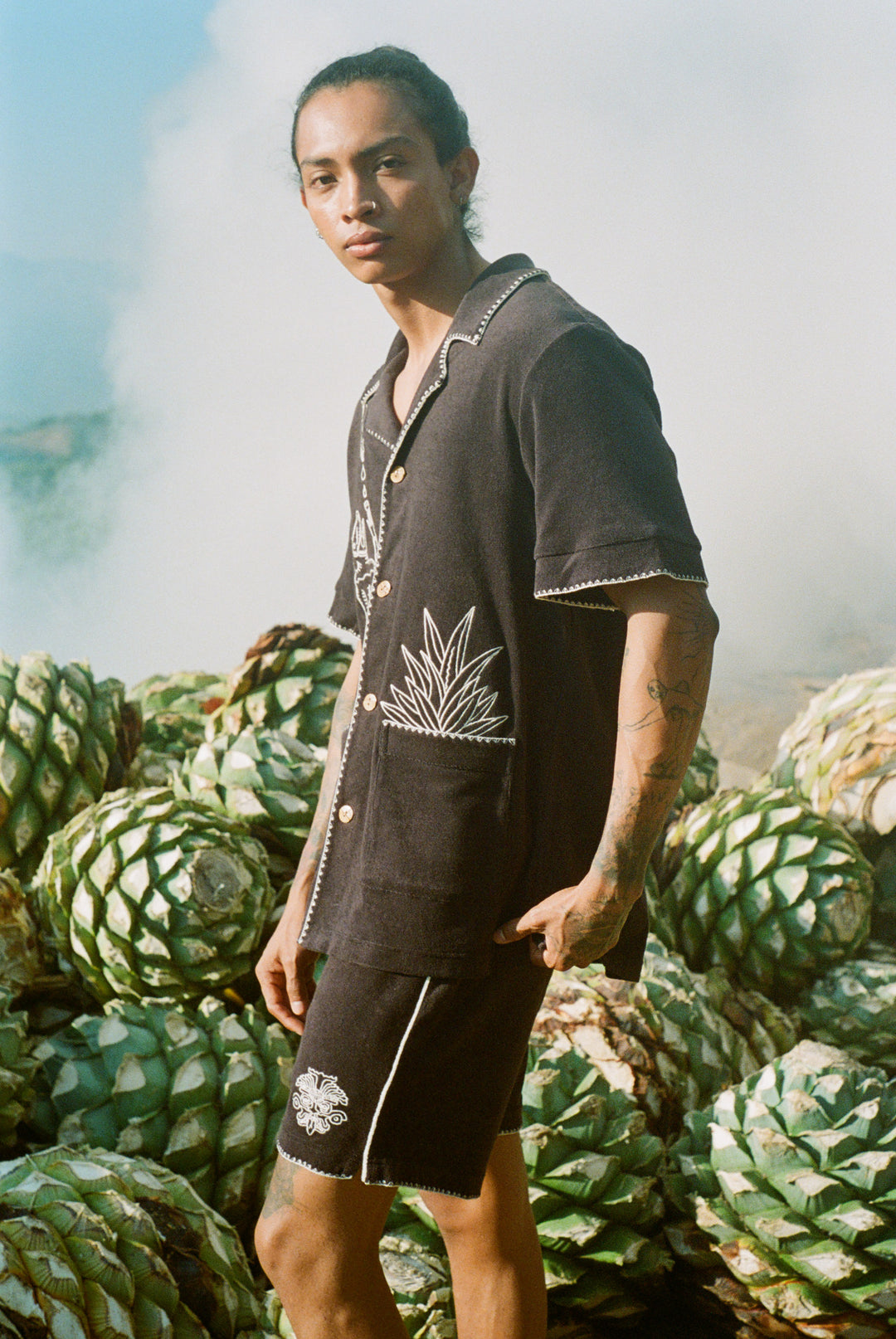 'Agua Magica' Cabana Shirt Grey
