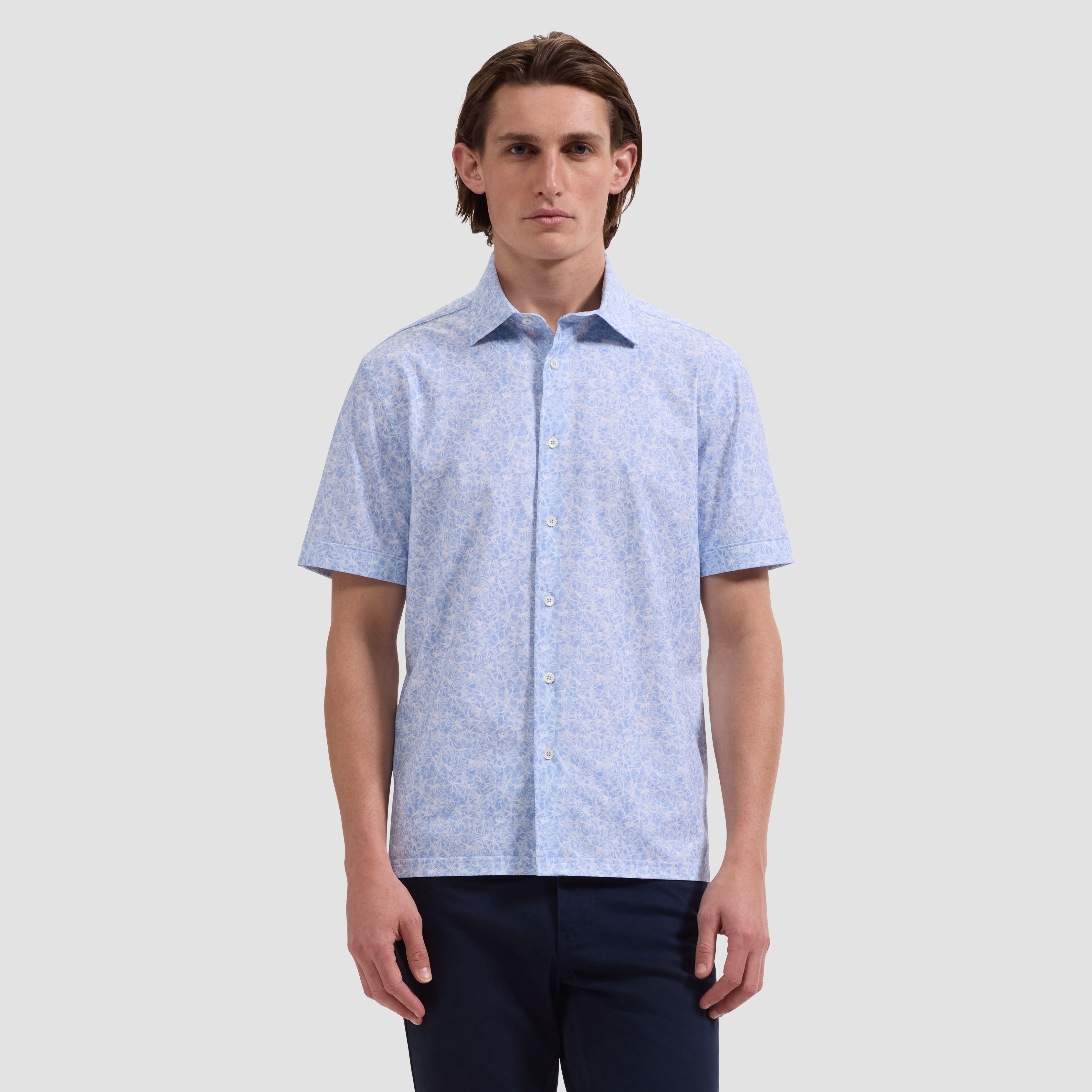 OOOHCotton Milo Short Sleeve Shirt Air Blue