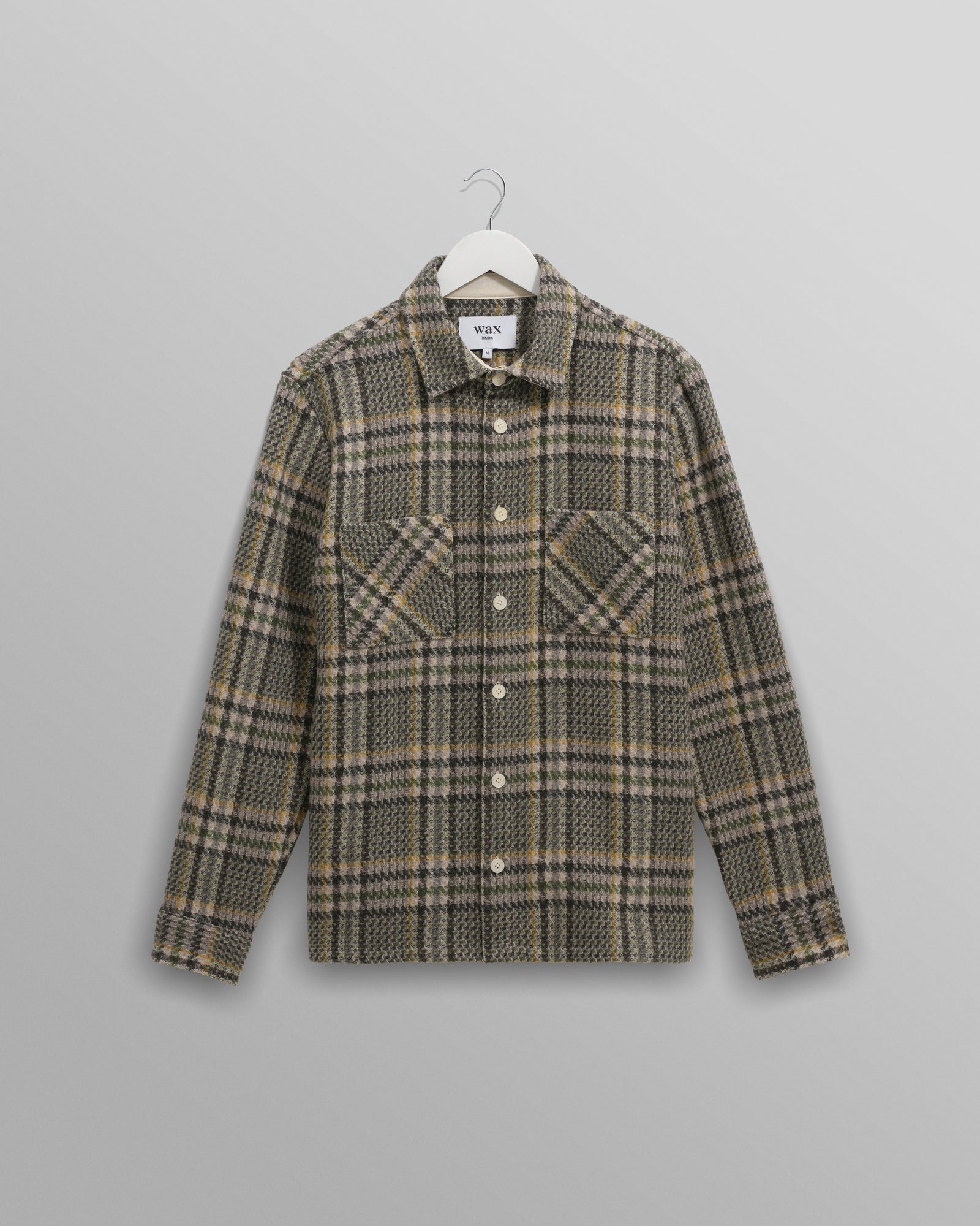 Whiting Overshirt - Wool Blend Check Green