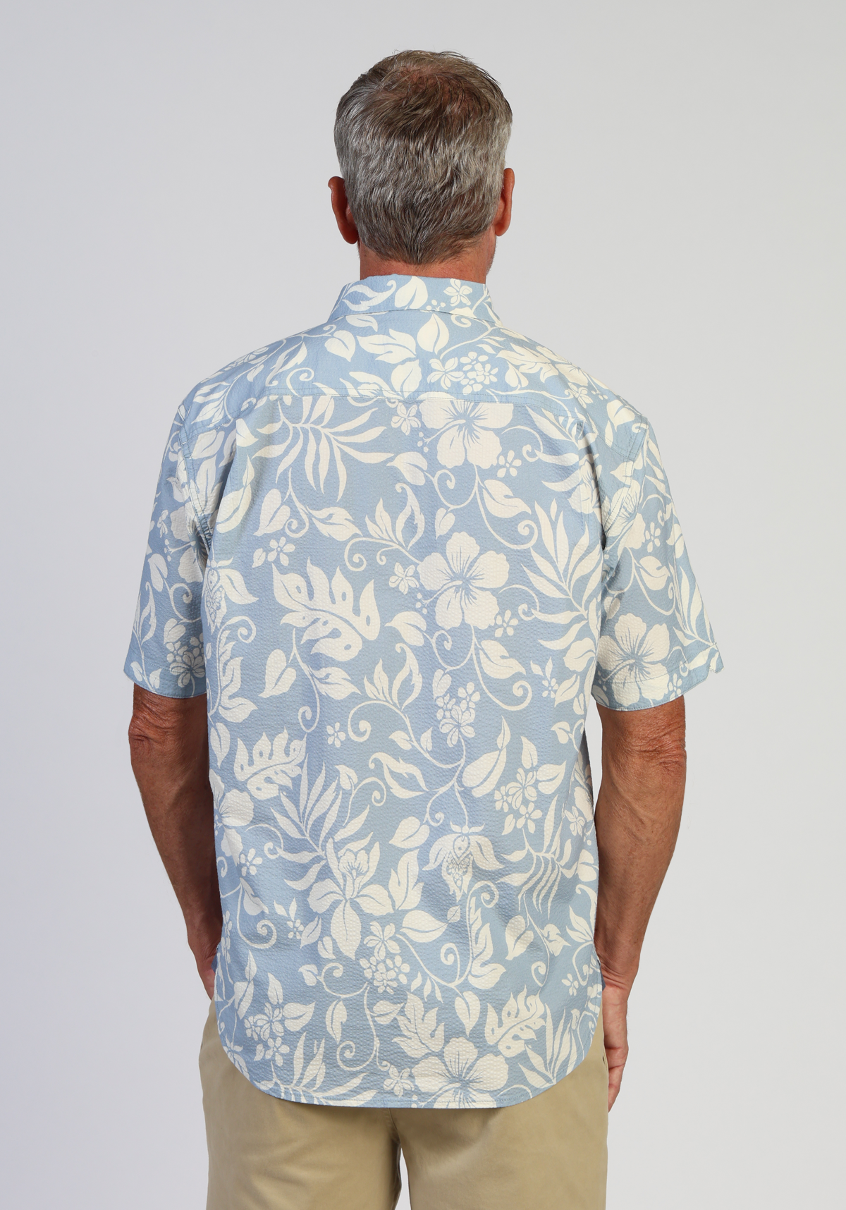 South Pacific Seersucker Shirt Soft Blue