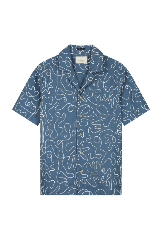 Leo Resort Shirt Blue Fusion