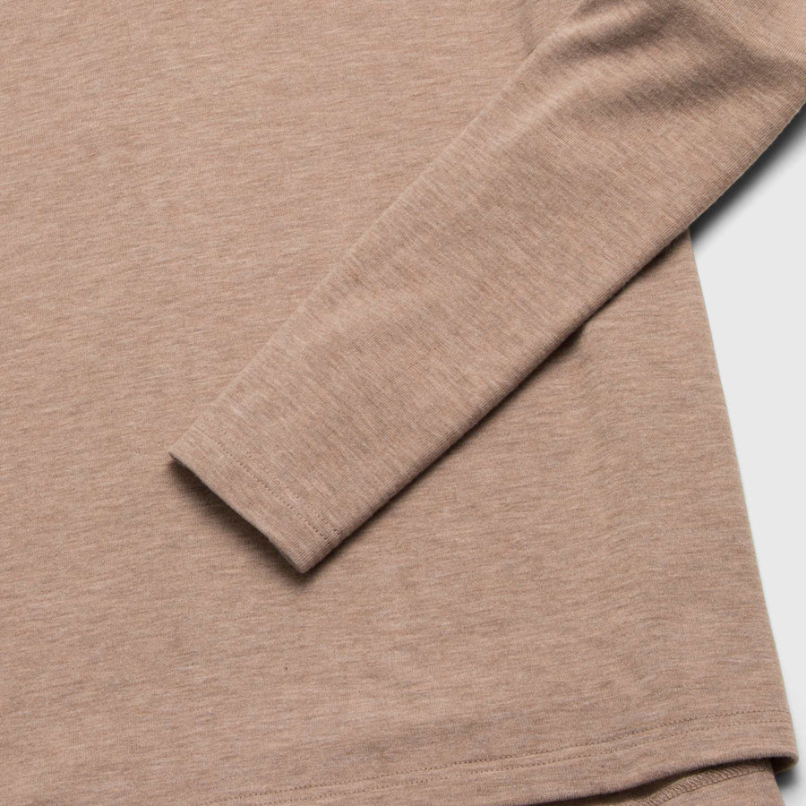 Sean Ultra Soft Classic Henley Camel Heather