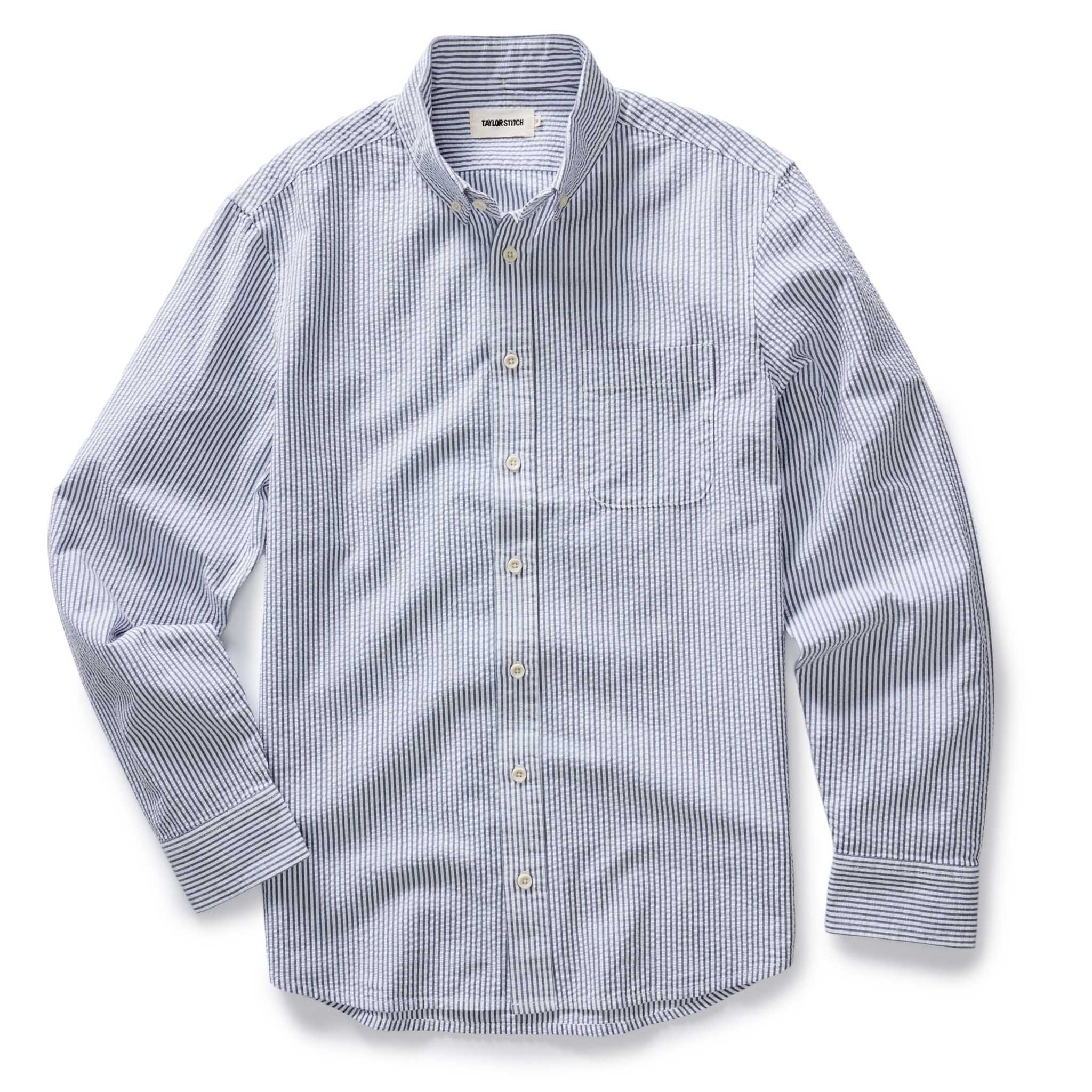 The Jack Shirt Navy Stripe Seersucker