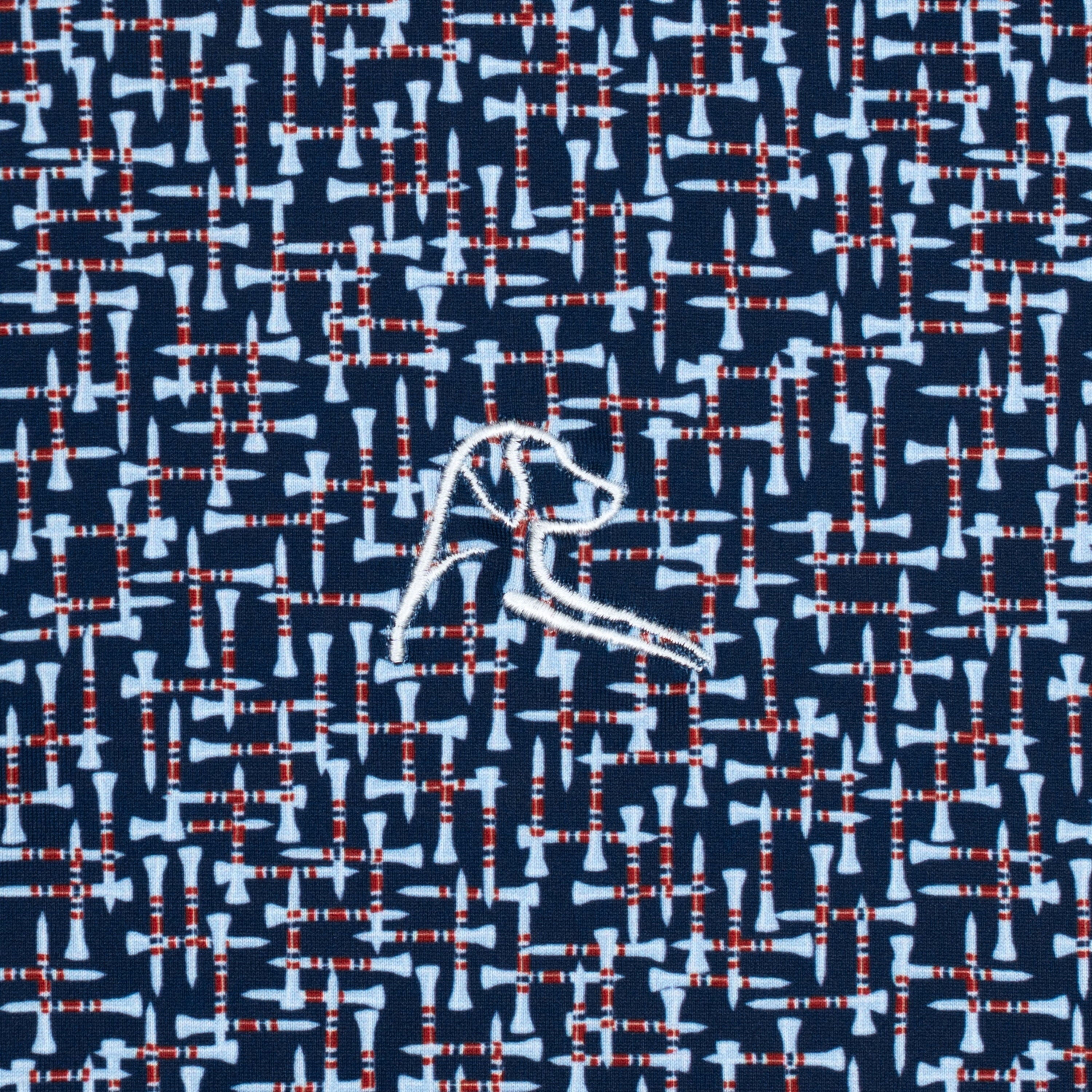 The Tee Plaid 2.0 Polo Fleet Navy/Baby Blue