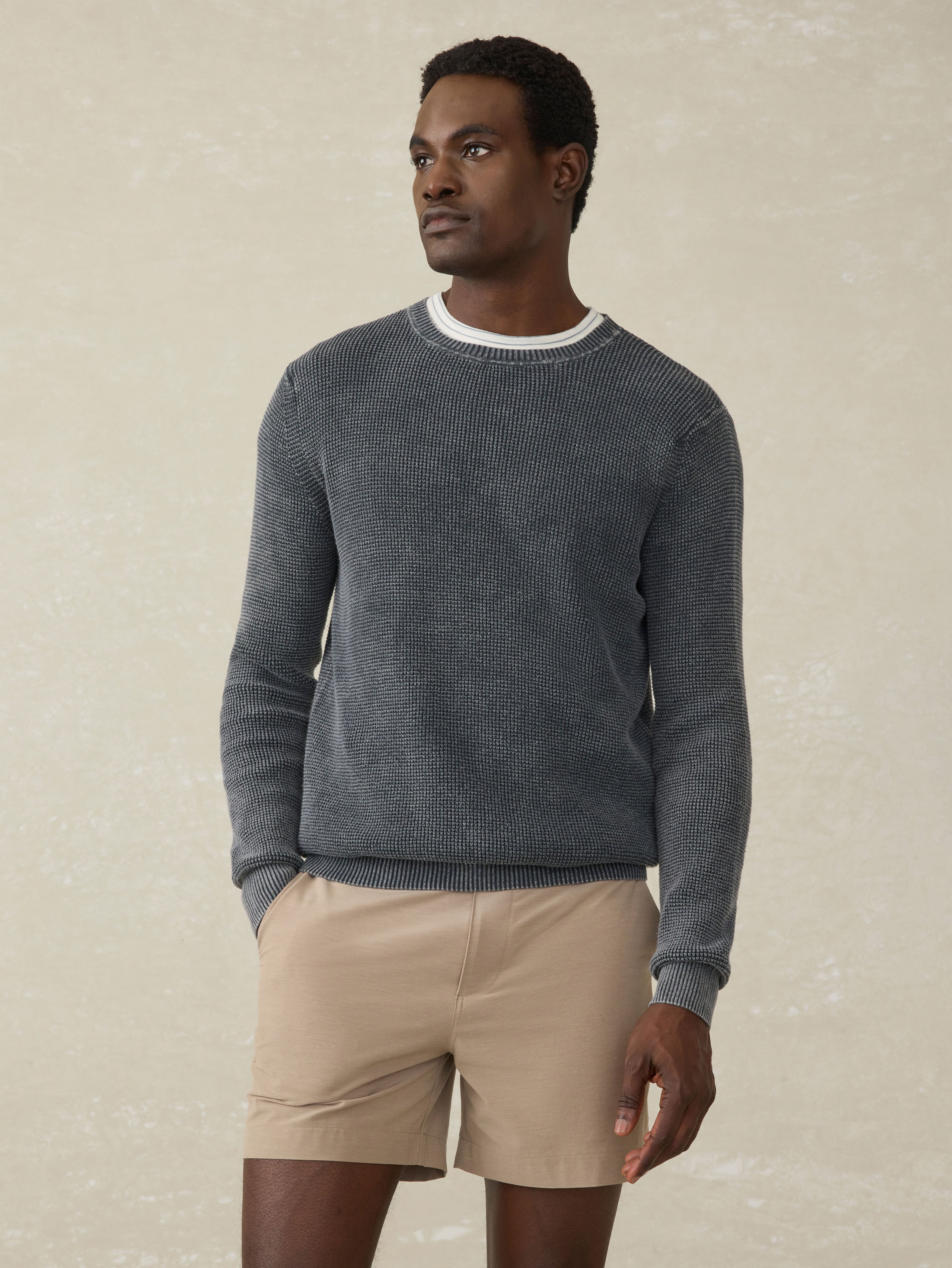Sunwashed Crewneck Sweater Faded Black