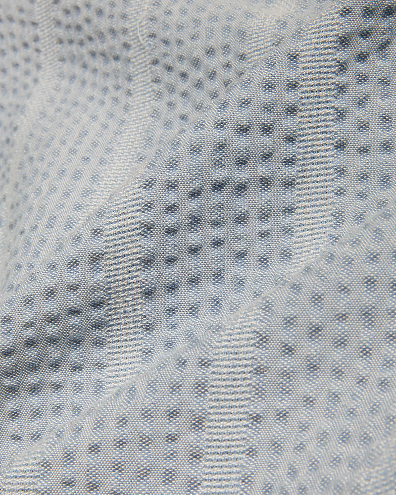 Striped Seersucker Short Sleeve Shirt Indigo