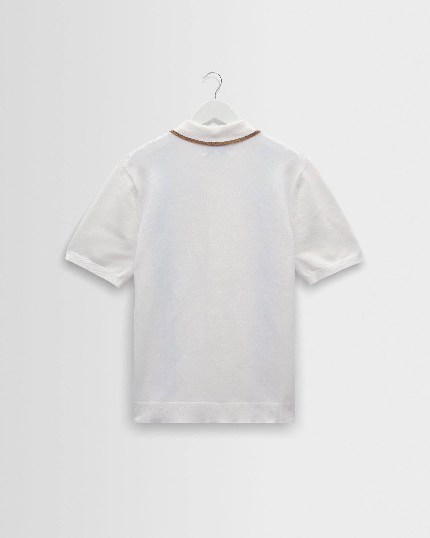 Tellaro Shirt in Retro Embroidery Ecru/Blue