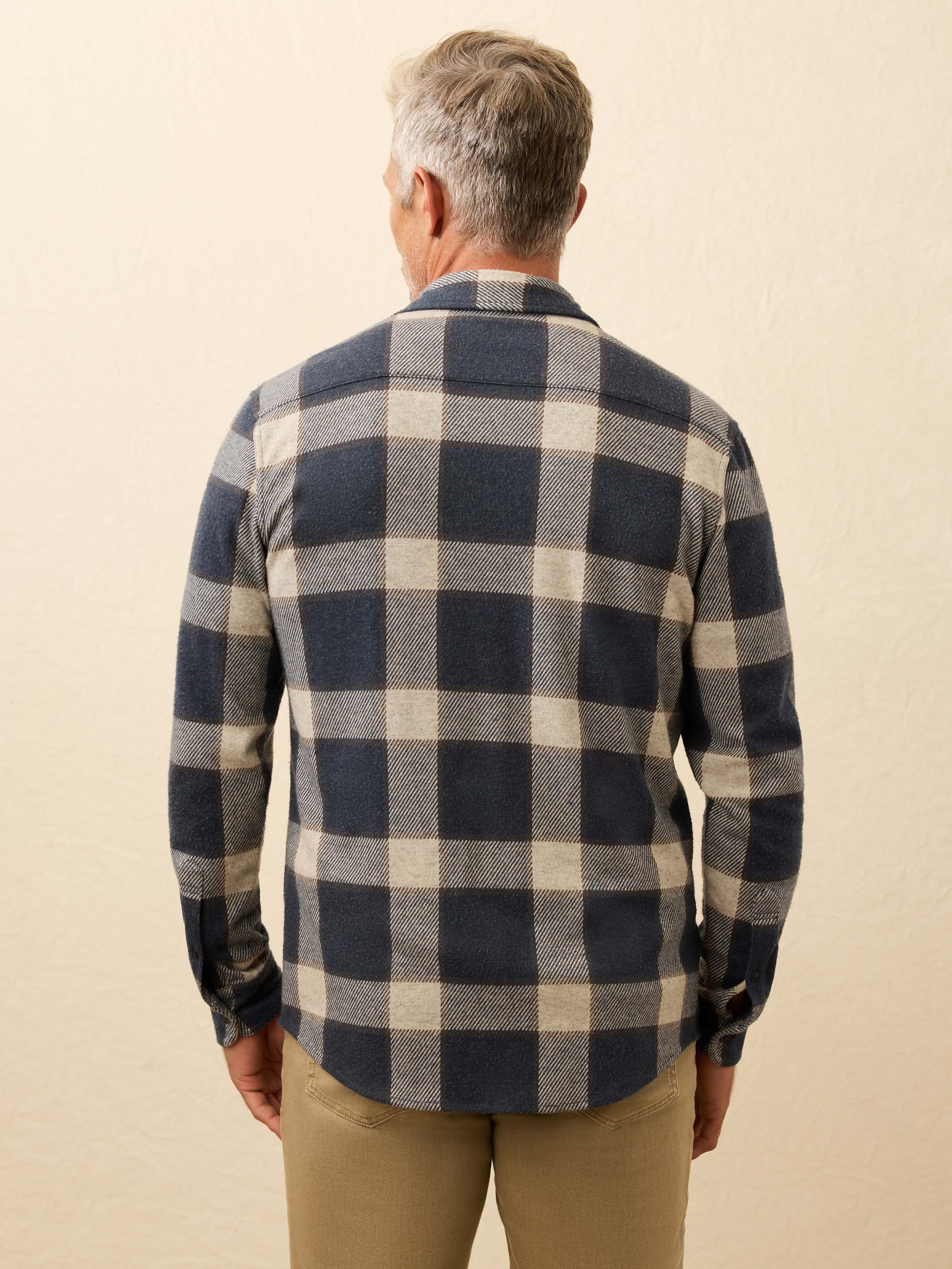 Legend Sweater Shirt Navy Cloud Plaid