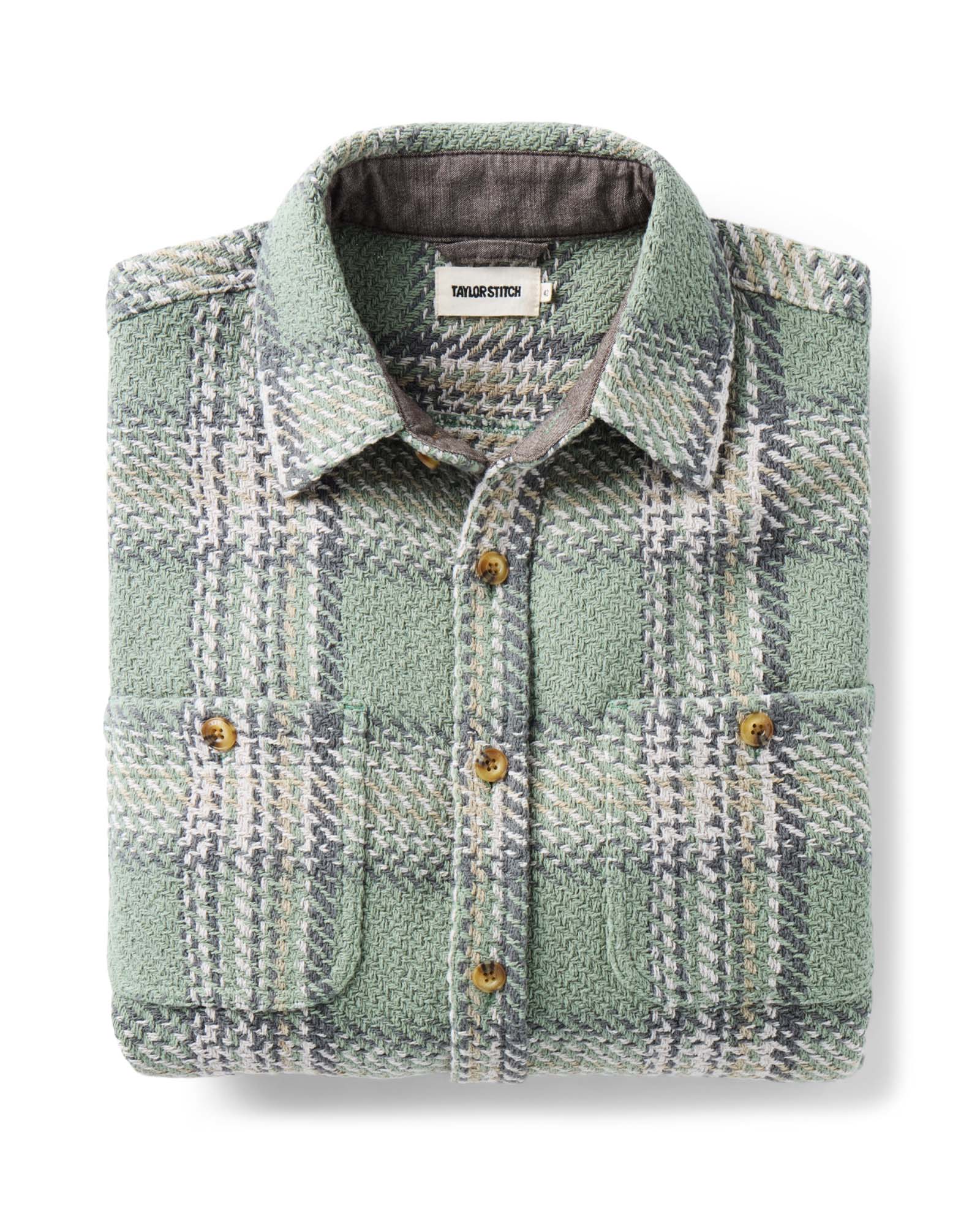 The Cutter Overshirt Sage Plaid