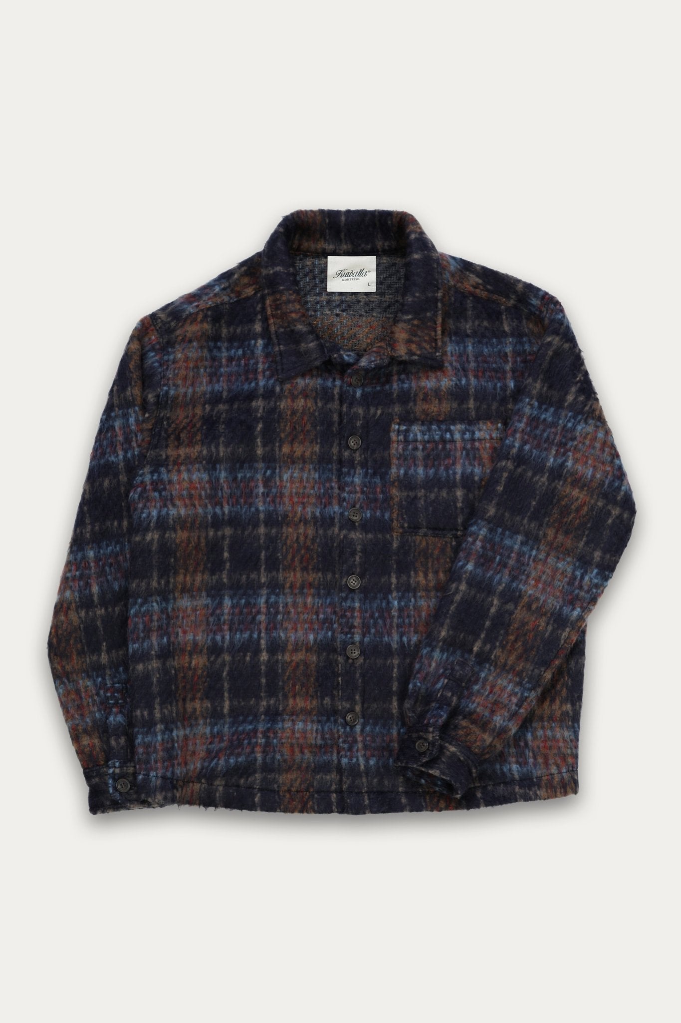 Faux Mohair Shirt Navy