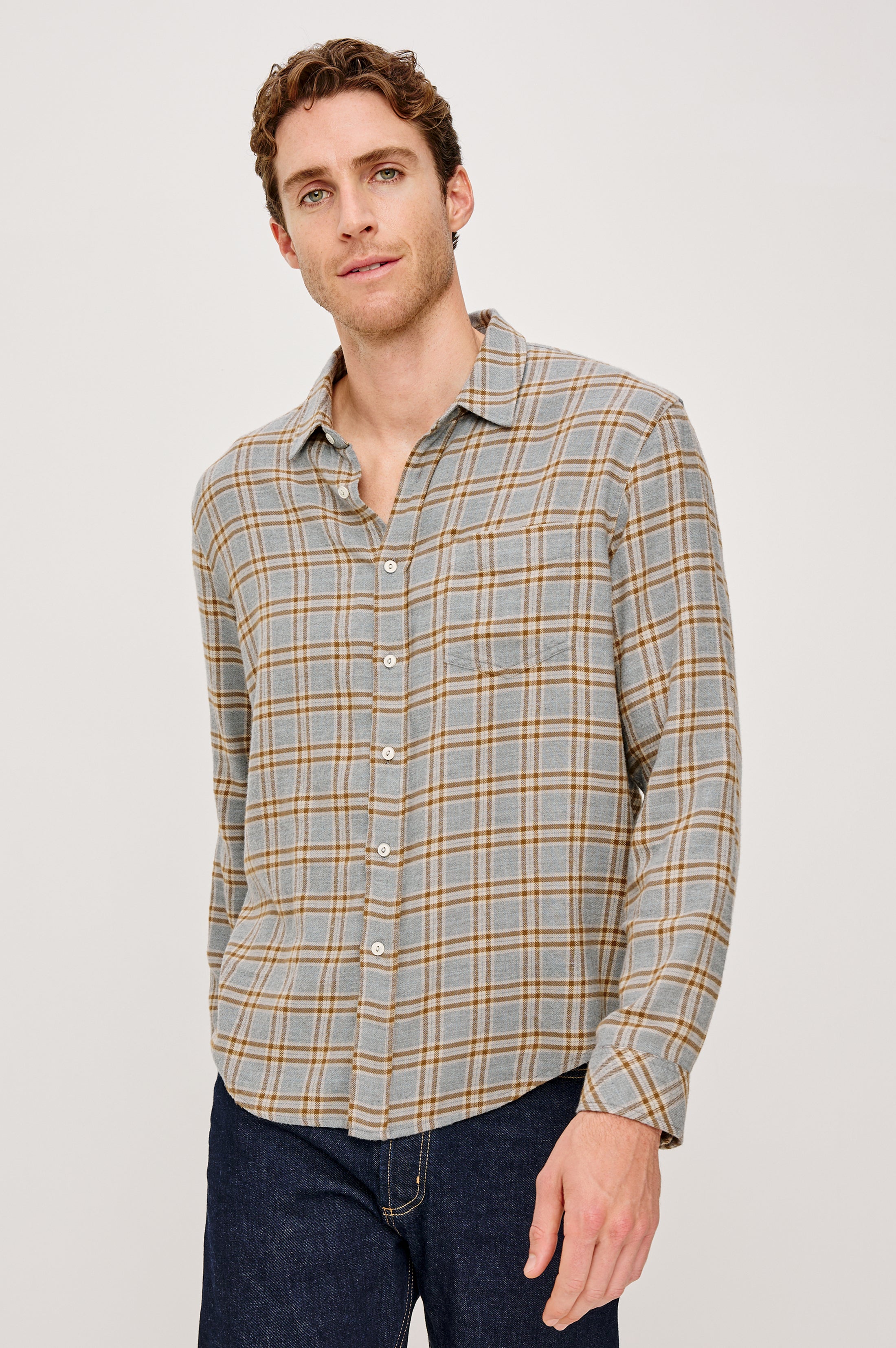 Lennox Shirt Shale Truffle